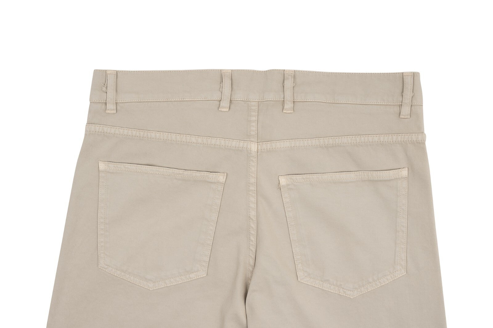 850$ ISAIA NAPOLI "Comfort" Beige 5 Pockets Trousers Pant Soft Cotton / Cashmere