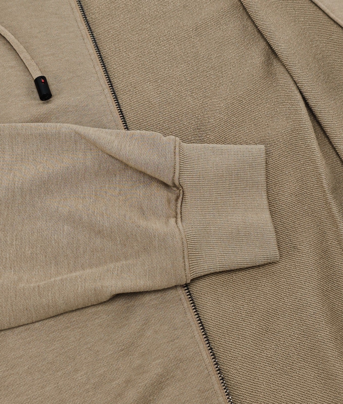 $2400 ISAIA NAPOLI Beige Zip Tracksuit Jogging Jersey Cotton - Silk Size XL