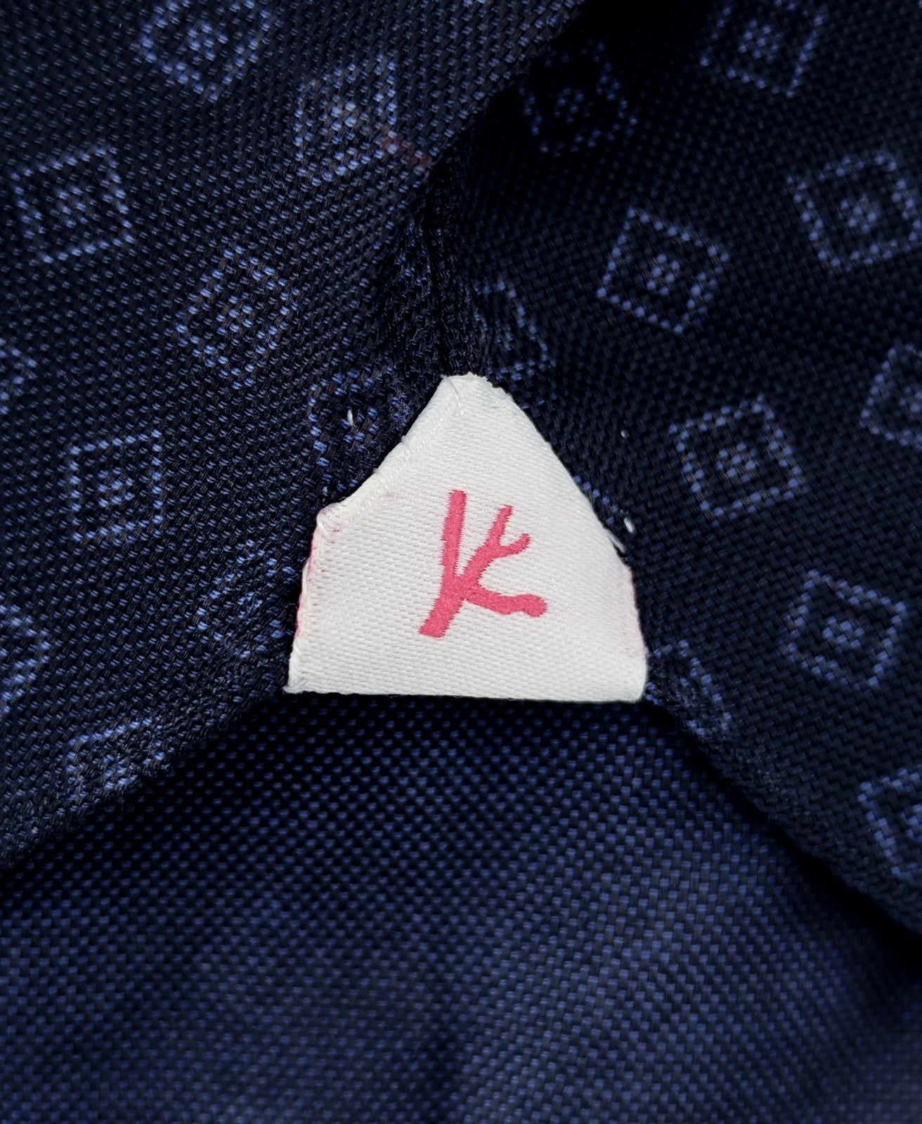 780$ ISAIA NAPOLI "Mix" Dress Shirt Blue Geometric Cotton 16.5 - 42