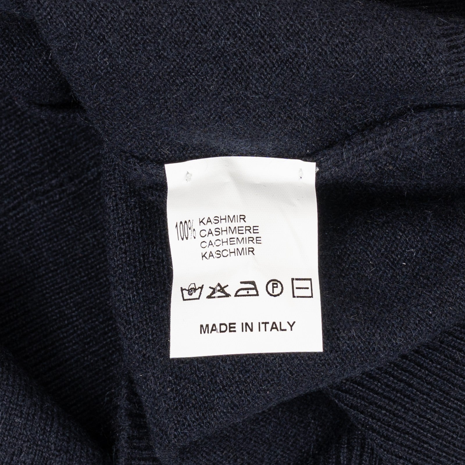 750$ RUBINACCI NAPOLI Blue Navy Sweater V-Neck 100% Cashmere 38 US / 48 EU