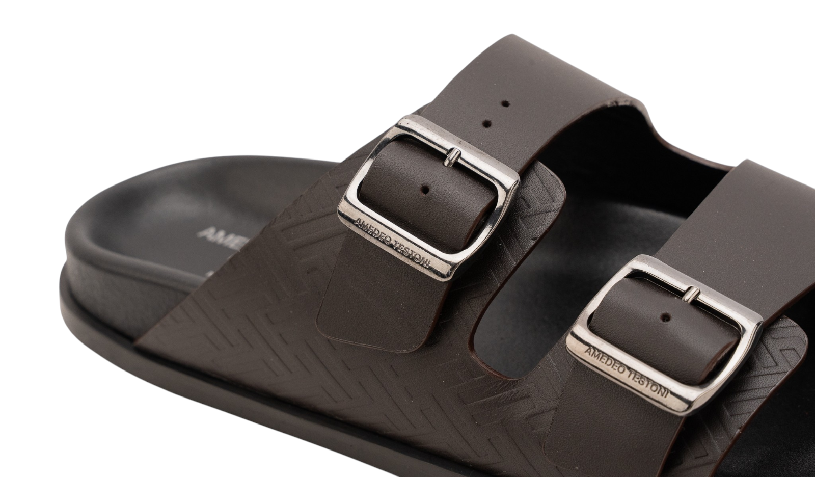 550$ TESTONI Filicudi Sandal Lux Calf + Interlocking Cigar 10 UK - 11 US - 44 IT