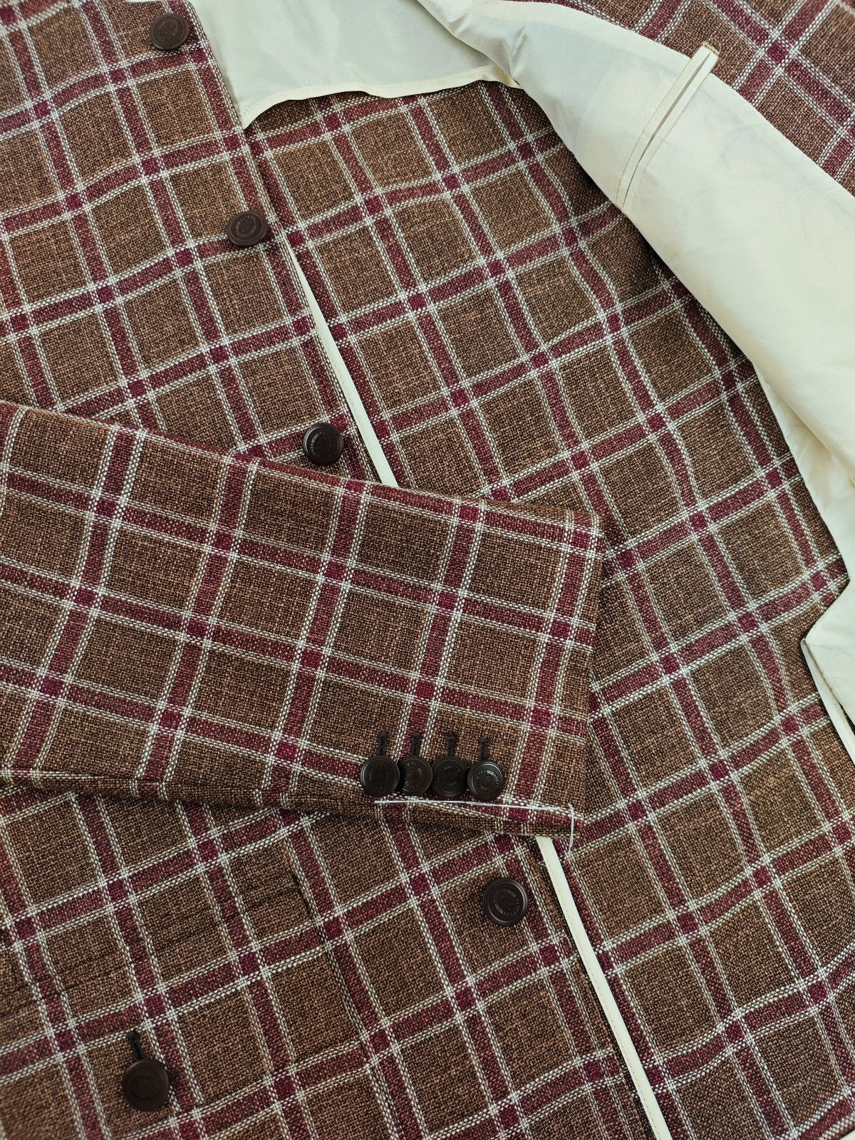 $1940 RUBINACCI NAPOLI Brown Sahariana Guru Jacket Wool / Silk 40 US / 50 EU