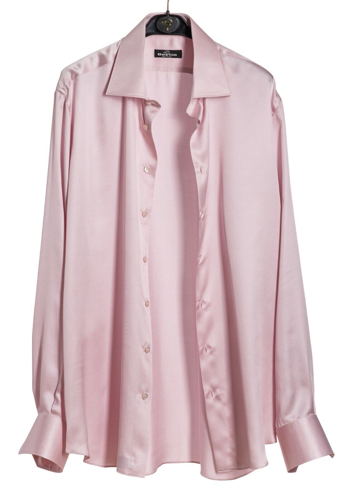 ITALIAN LUXURY 1400$ GERLIN Shirt 100% Silk Pink ZILLI
