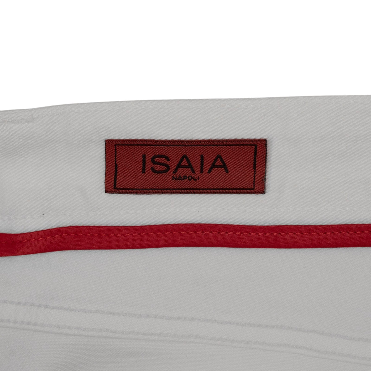 715$ ISAIA NAPOLI "Iconico" White 5 Pockets Pant Cotton Slim Fit 34 US/50 EU