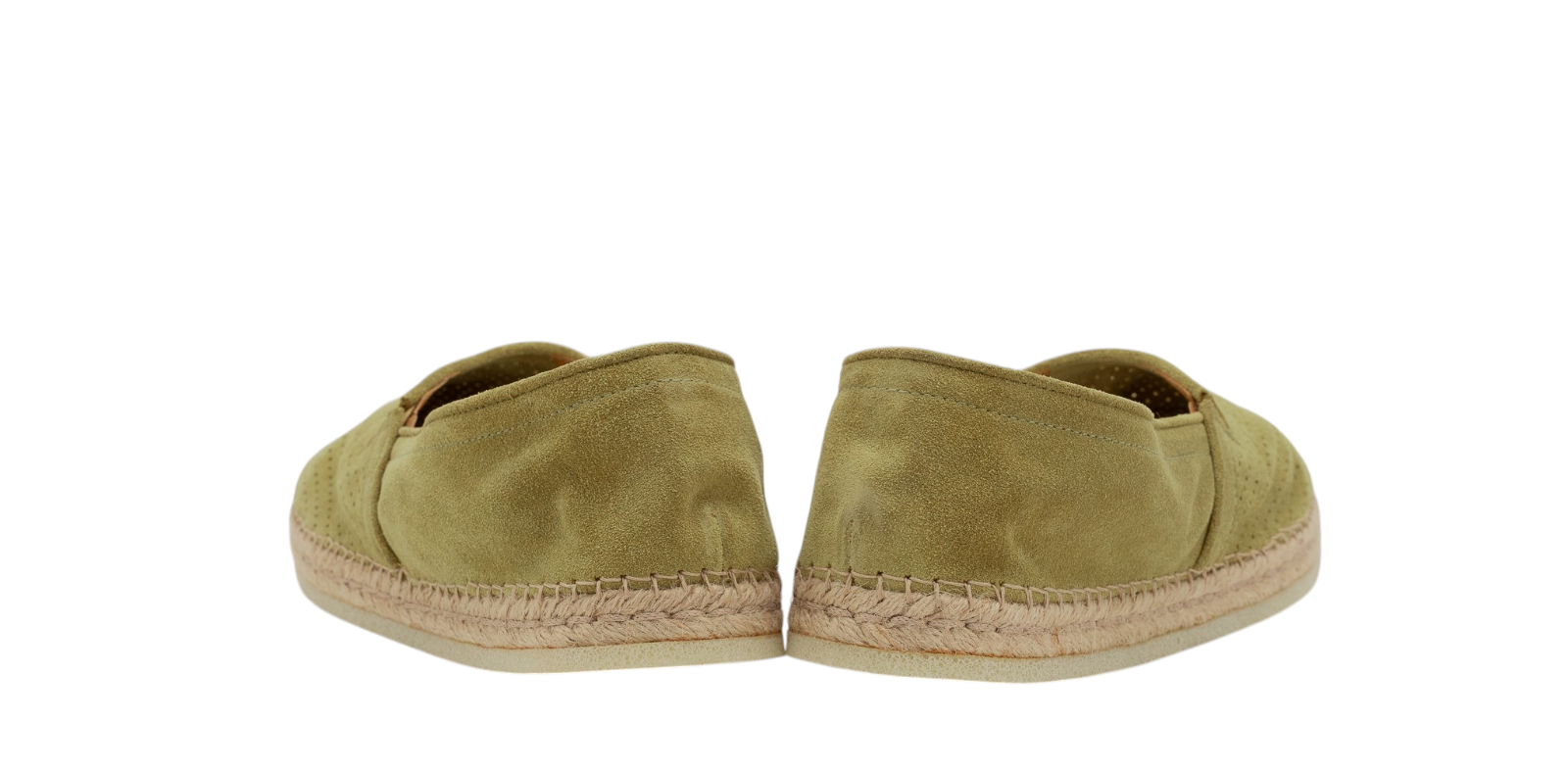 750$ TESTONI Espadrillas "Capri" Shoes Perf. Unlined Lime 8 UK / 9 US / 42 IT