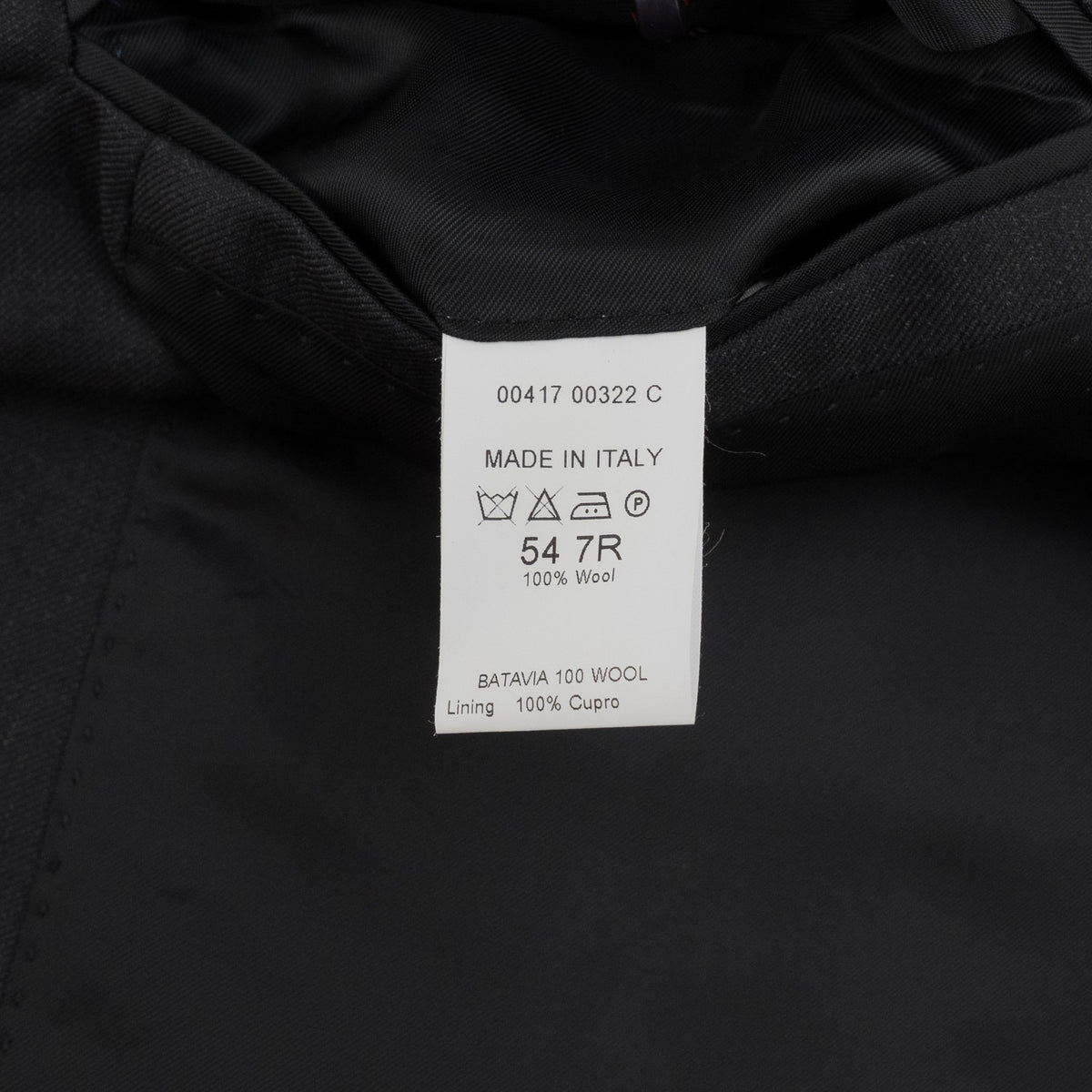 $6500 ISAIA NAPOLI Charcoal Gray Hand-Sewn Suit Wool 100's 44 US / 54 EU 7R