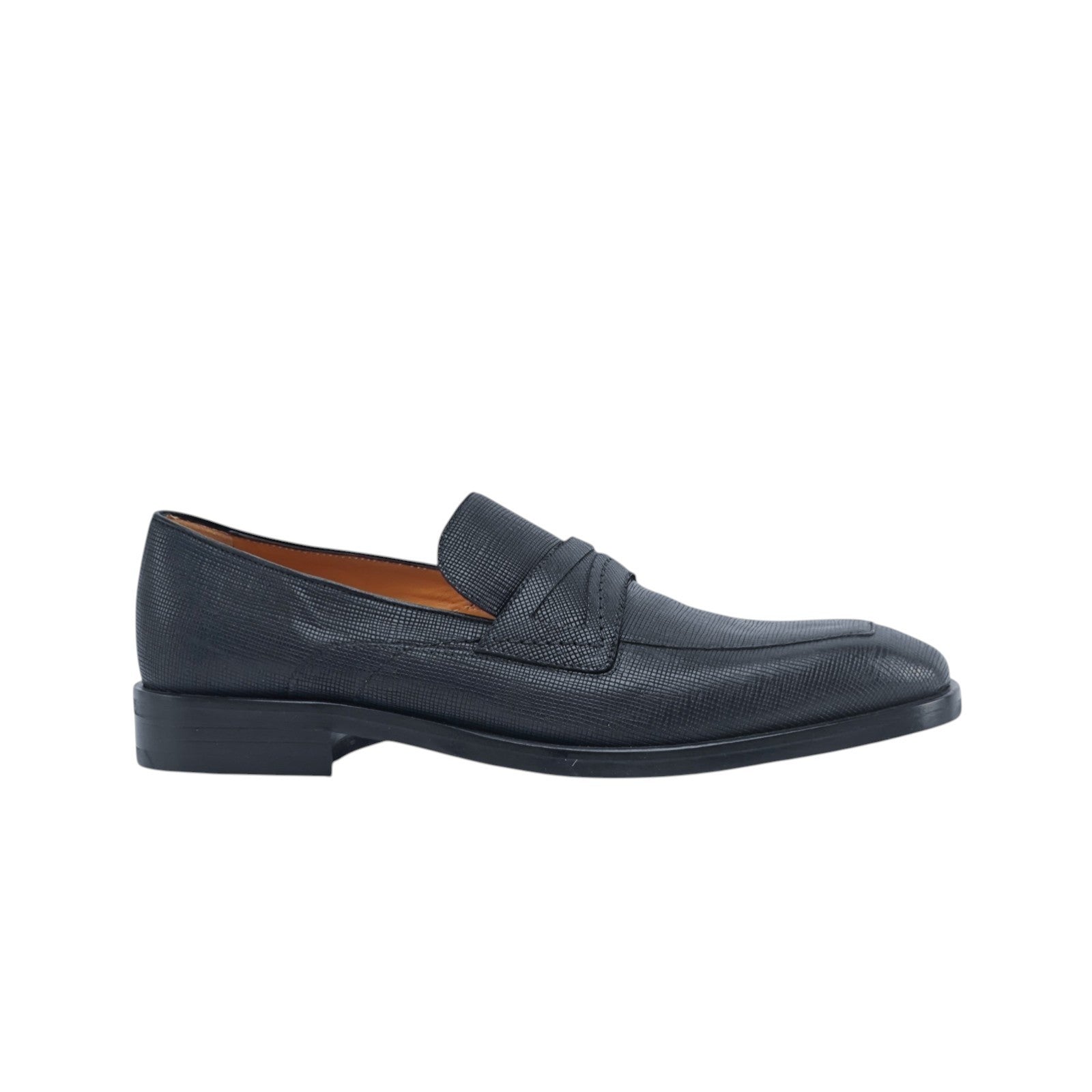1250$ TESTONI BOLOGNA Blue Loafer Shoes Saffiano Soft Calf 8 UK / 9 US / 42 IT