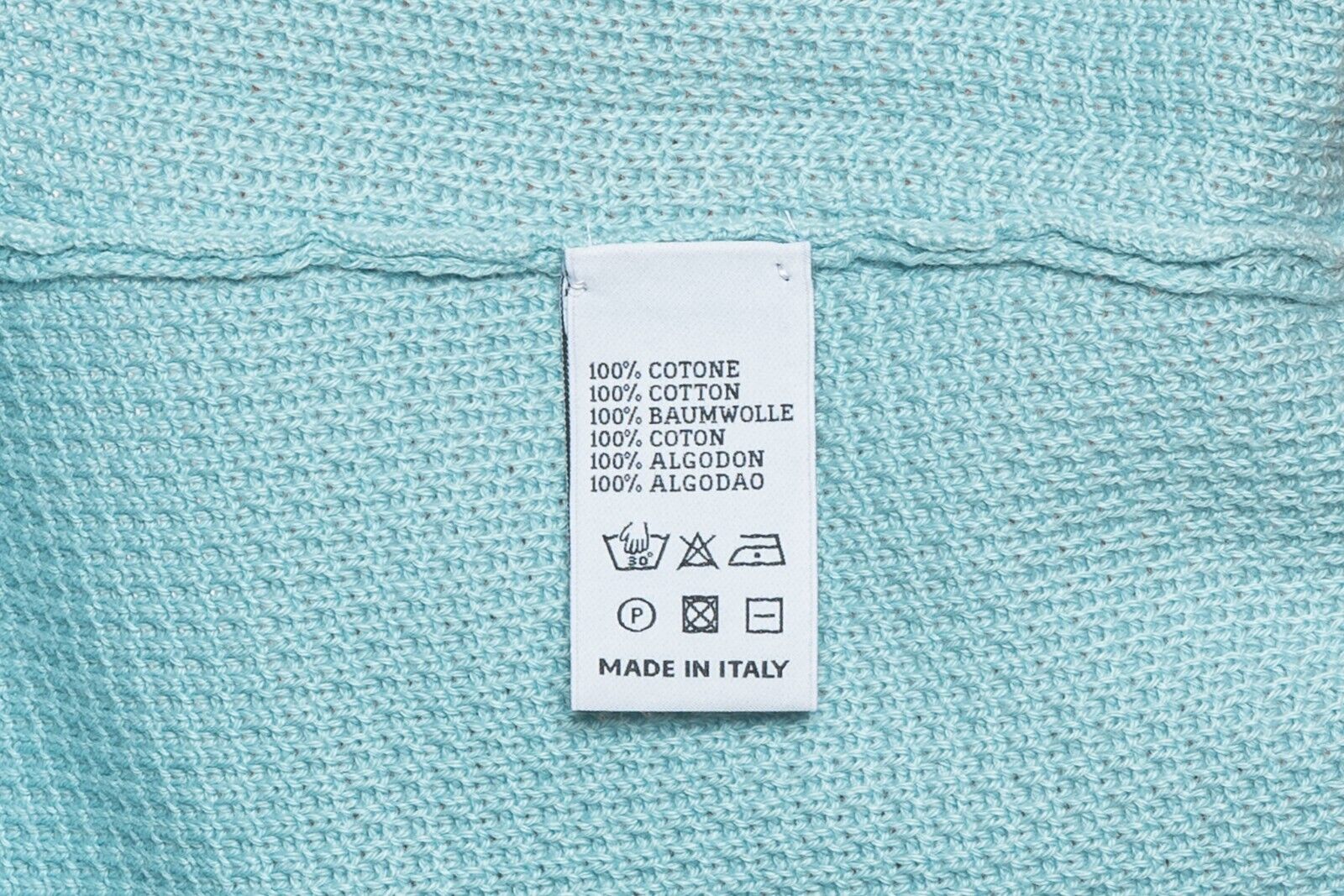 390$ DELLA CIANA CASHMERE Sweater Sweatshirt Cotton Blue Tiffany 40 US / 50 EU