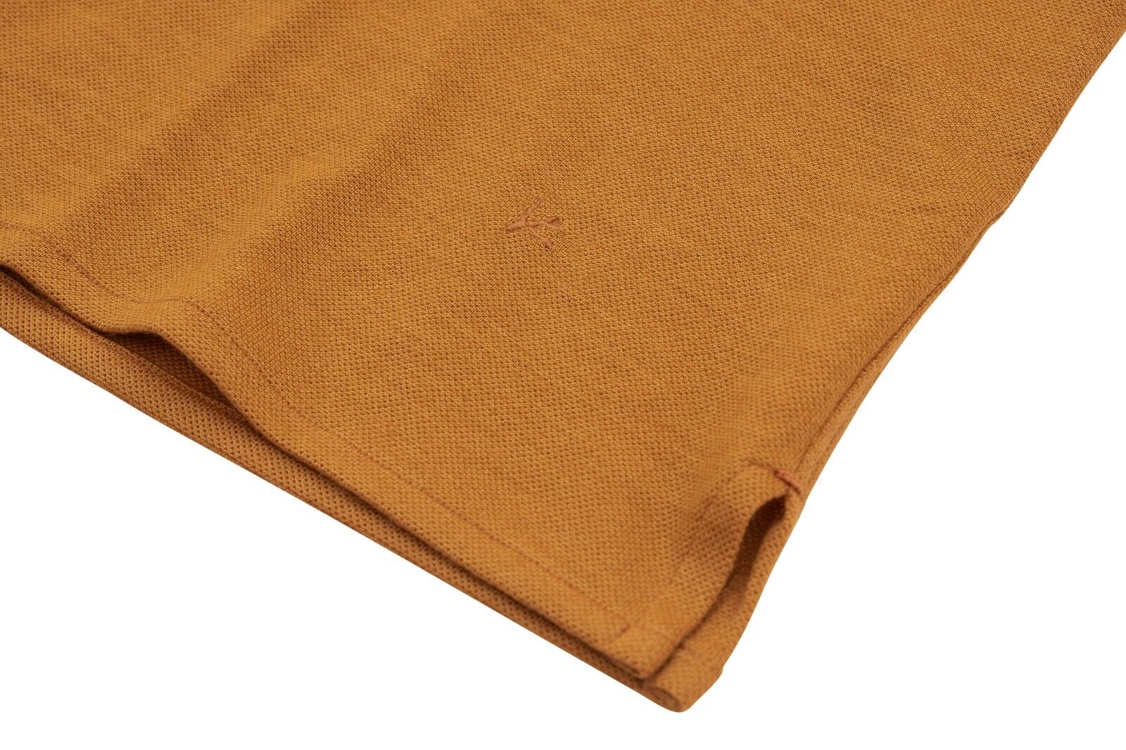 1100$ ISAIA NAPOLI Mustard Shirt Short Sleeve Camp Collar 100% Wool