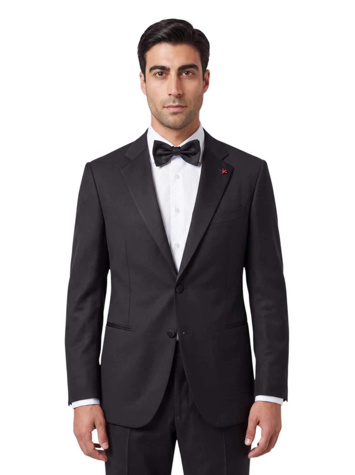$7120 ISAIA NAPOLI "Gregorio" Black Tuxedo Suit Fine Wool 44 US / 54 EU 8C