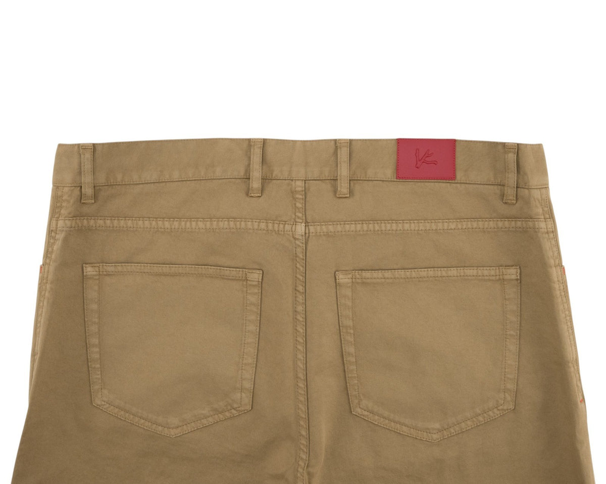 925$ ISAIA NAPOLI "SpaccaNapoli" Beige Pant Chin Cotton Cashmere Reg 38 US 54 EU