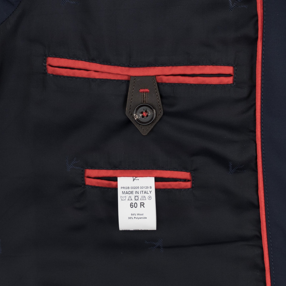 2790$ ISAIA NAPOLI Dark Blue Vest Jacket Techno Wool + Leather 50 US / 60 EU