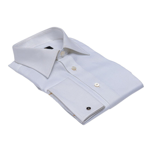 LUXURY 690$ GERLIN x UOMO Shirt White ALUMO Twill Cotton 16-41 2E BIJAN