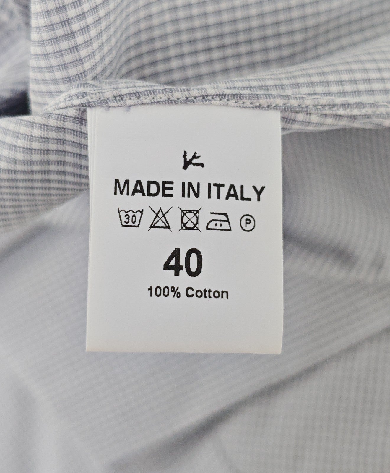 730$ ISAIA NAPOLI "Mix" Dress Shirt Blue White Checks Cotton 15.75 - 40
