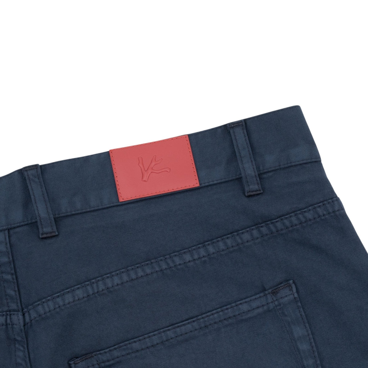 925$ ISAIA NAPOLI "Chiaia" Blue Chino Sport Pant Cotton Cashmere - Leather Tag