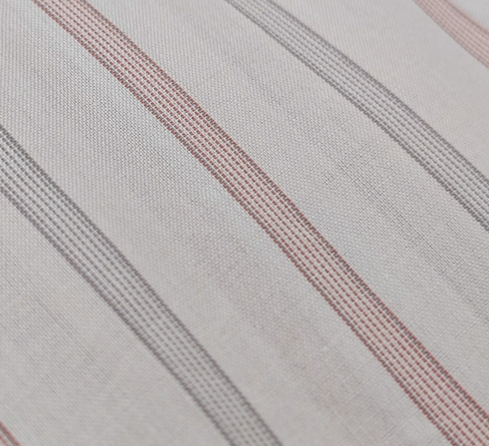 730$ ISAIA NAPOLI "Mix" Dress Shirt White - Pink Striped Fine Cotton 15.5 - 39