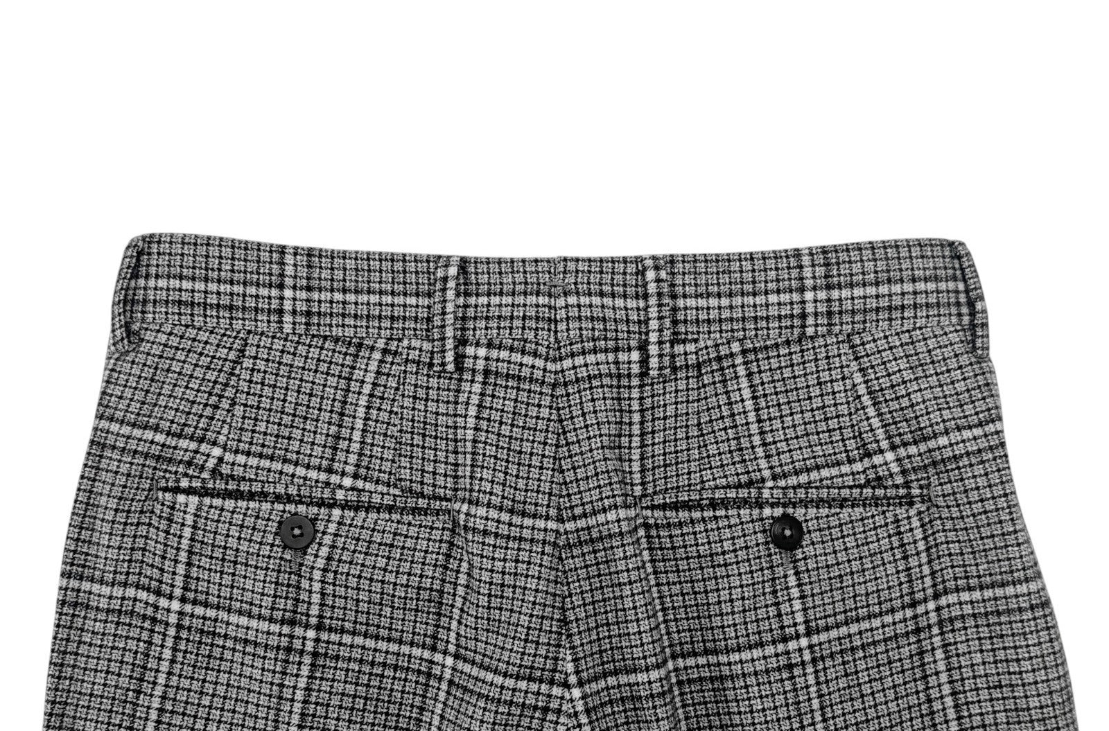 1650$ ISAIA "Sanità" Gray Tapered Dress Pant Flannel Wool 30 US / 46 EU 8R