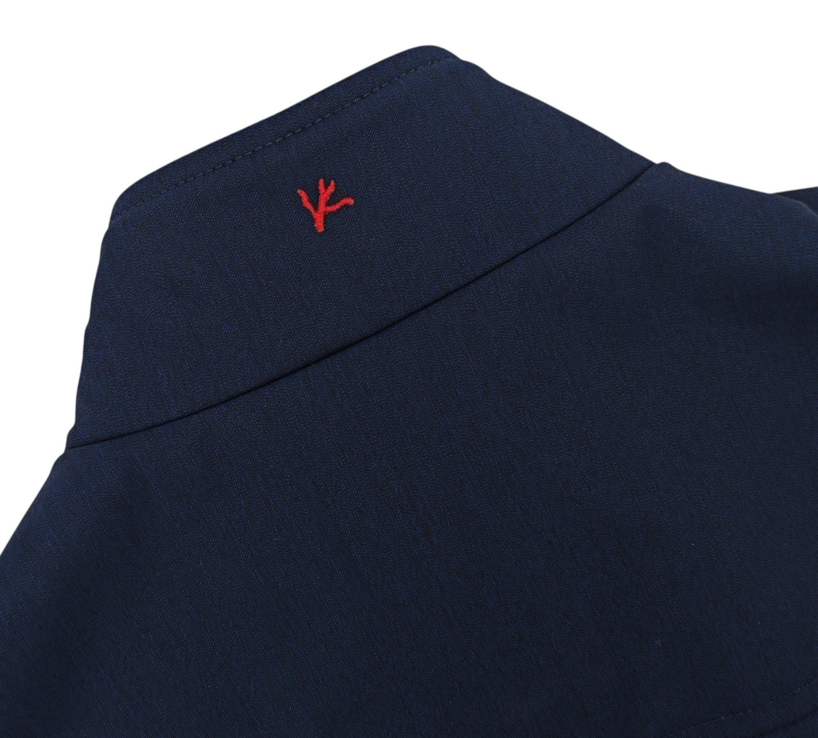 2790$ ISAIA NAPOLI Blue Vest Jacket Techno Wool + Leather 40 US / 50 EU