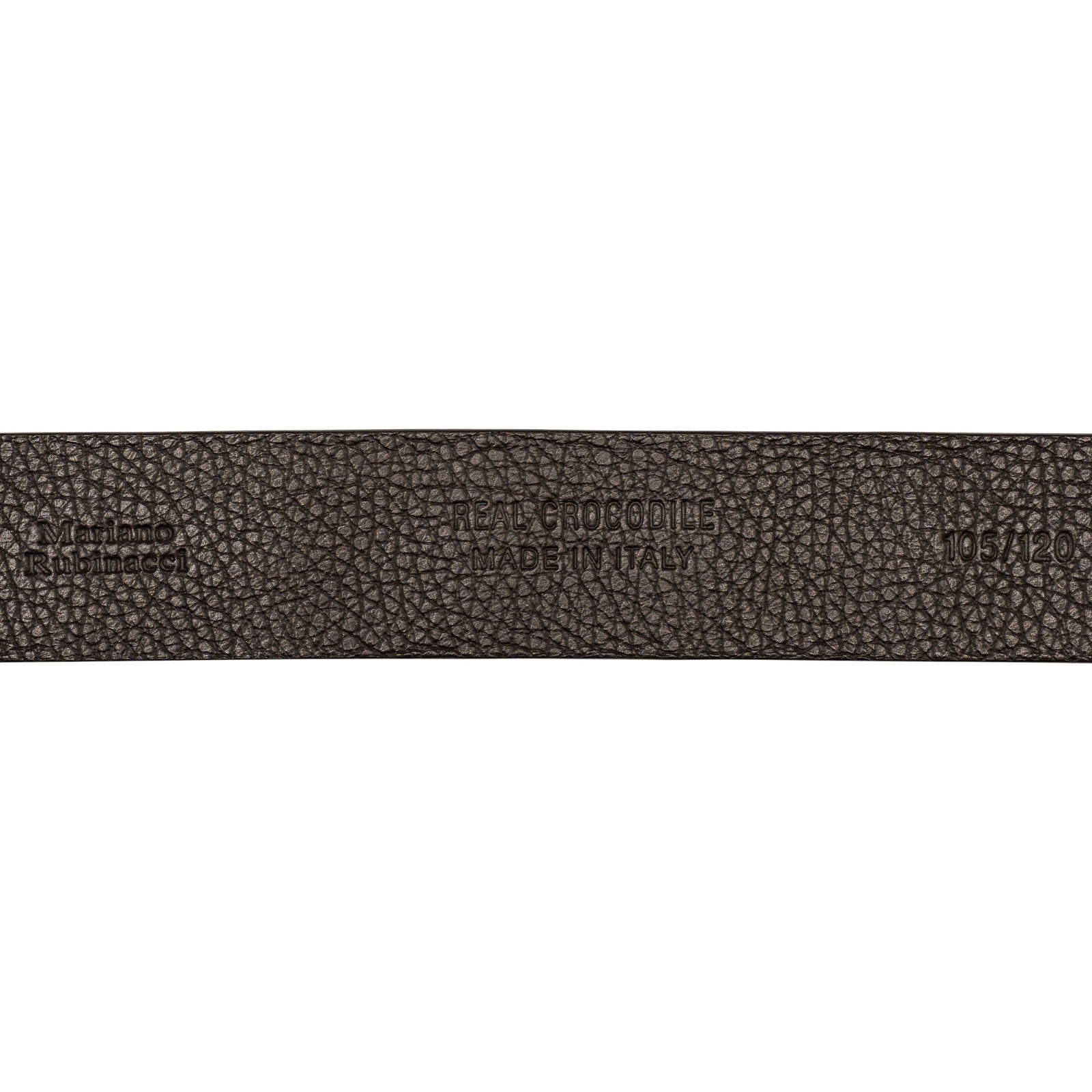 $1250 RUBINACCI NAPOLI Dark Brown Handmade Belt 100% Alligator 105/120 ( L )