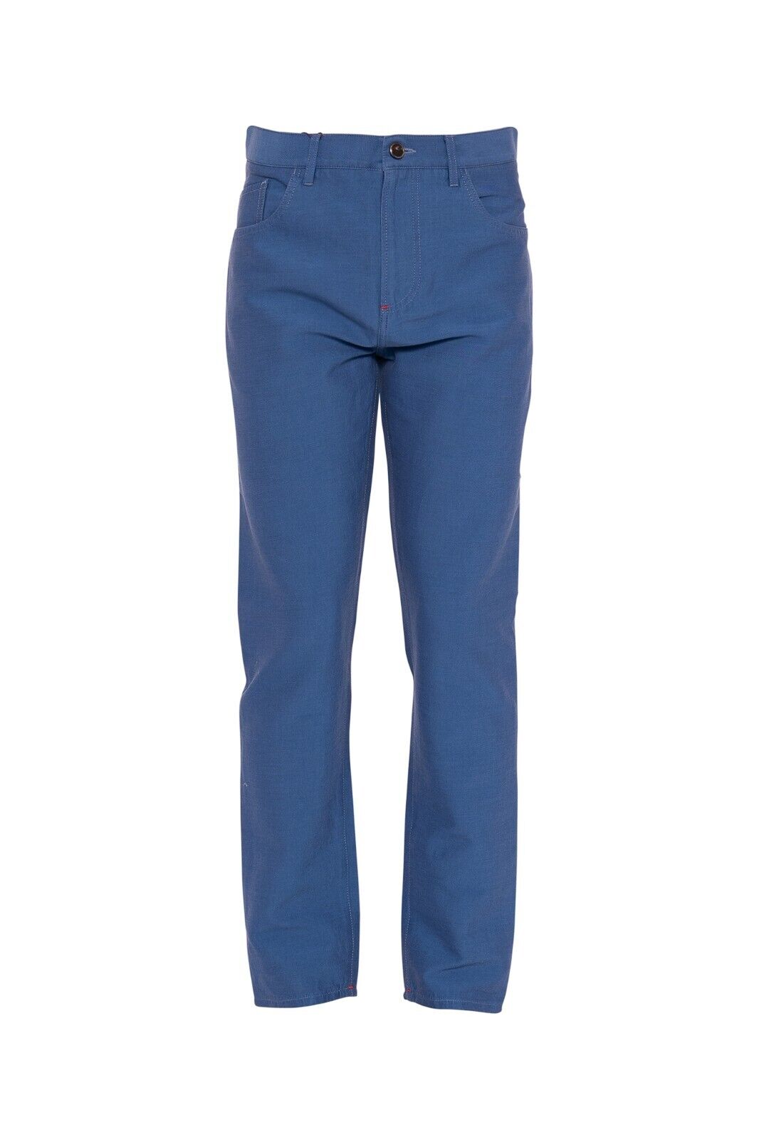 690$ ISAIA NAPOLI Blue Denim 5 Pockets Pant Cotton  / Linen 32 US / 48 EU