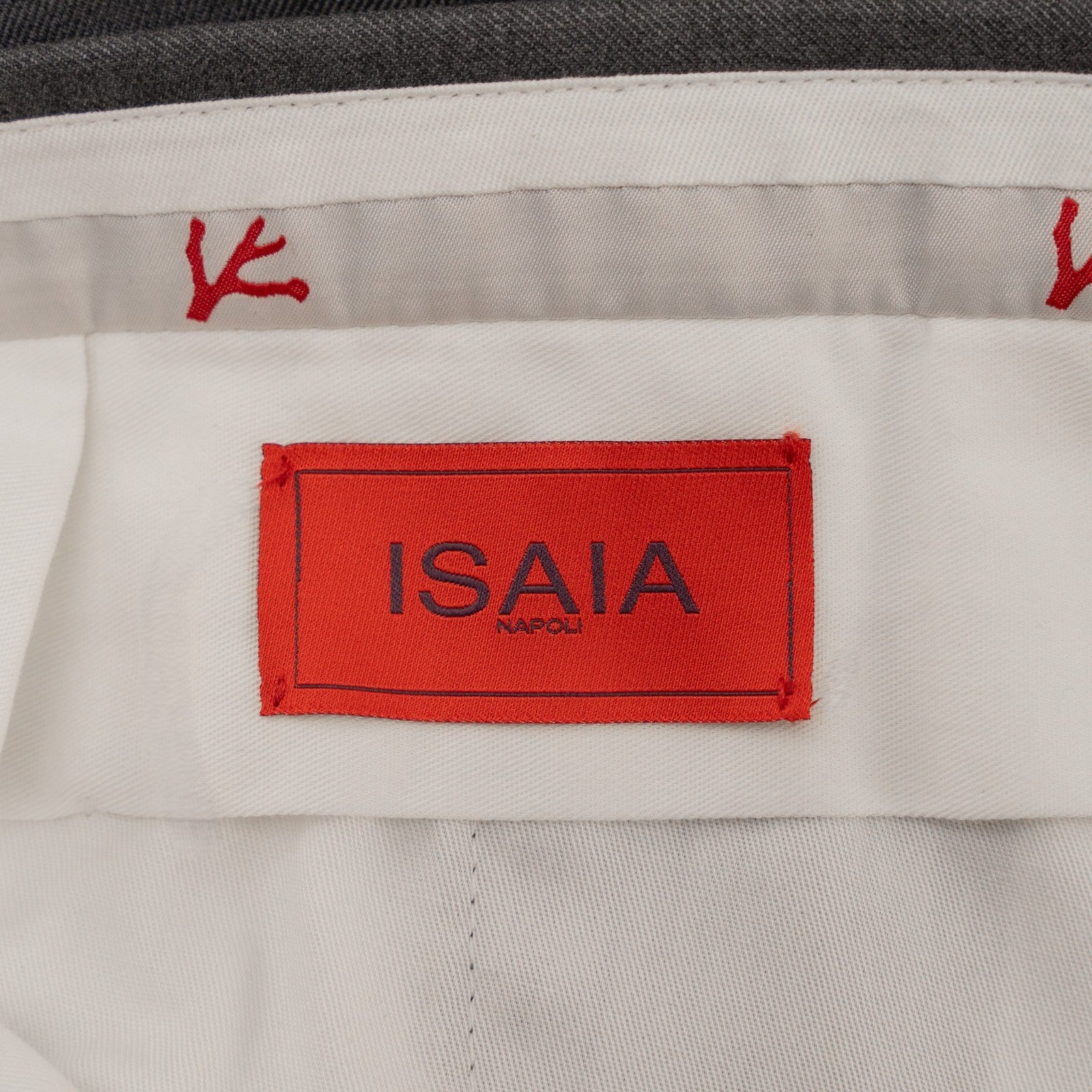 1550$ ISAIA Tapered Dress Pant Wool Aquaspider 160's Gray 34 US / 50 EU R