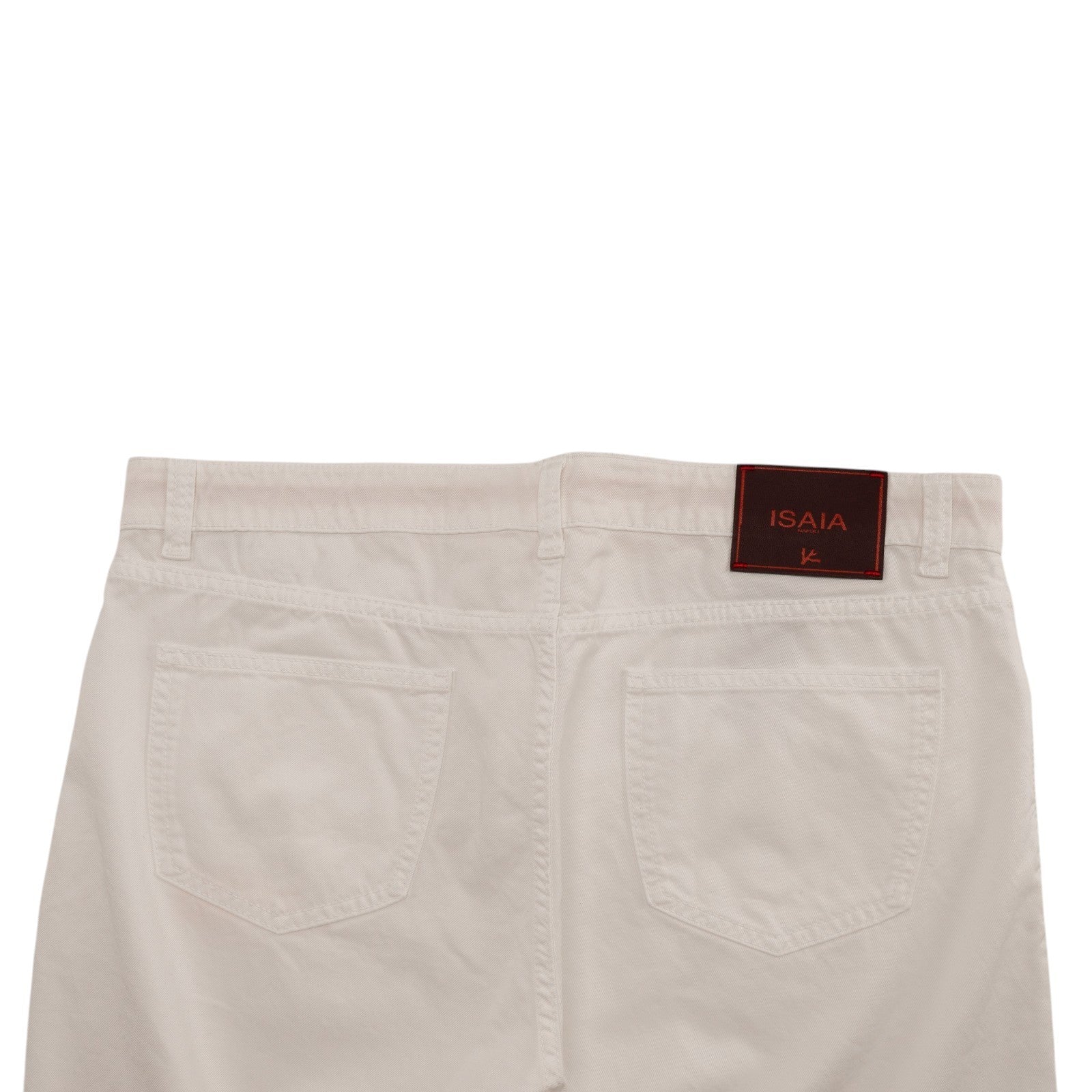 690$ ISAIA NAPOLI White Denim Jeans 5 Pockets Pant Cotton 38 US / 54 EU R