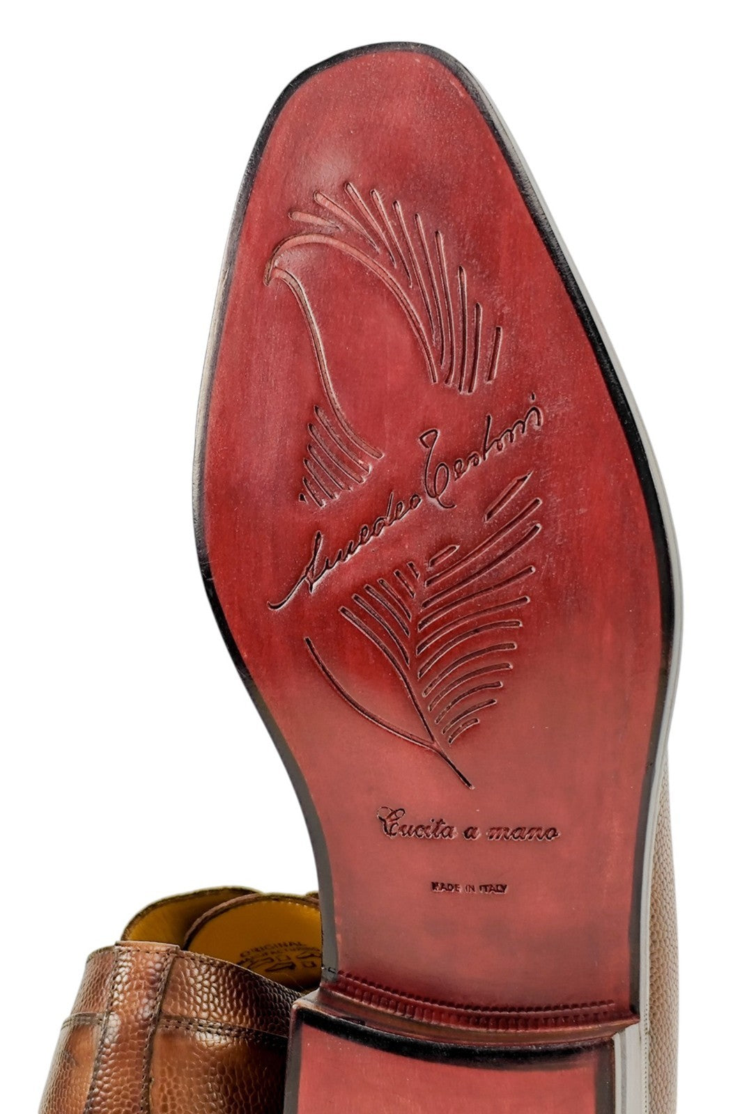 1800$ TESTONI Oxford Shoes Norwegian Welted Caviar Calf 8 UK / 9 US / 42 IT