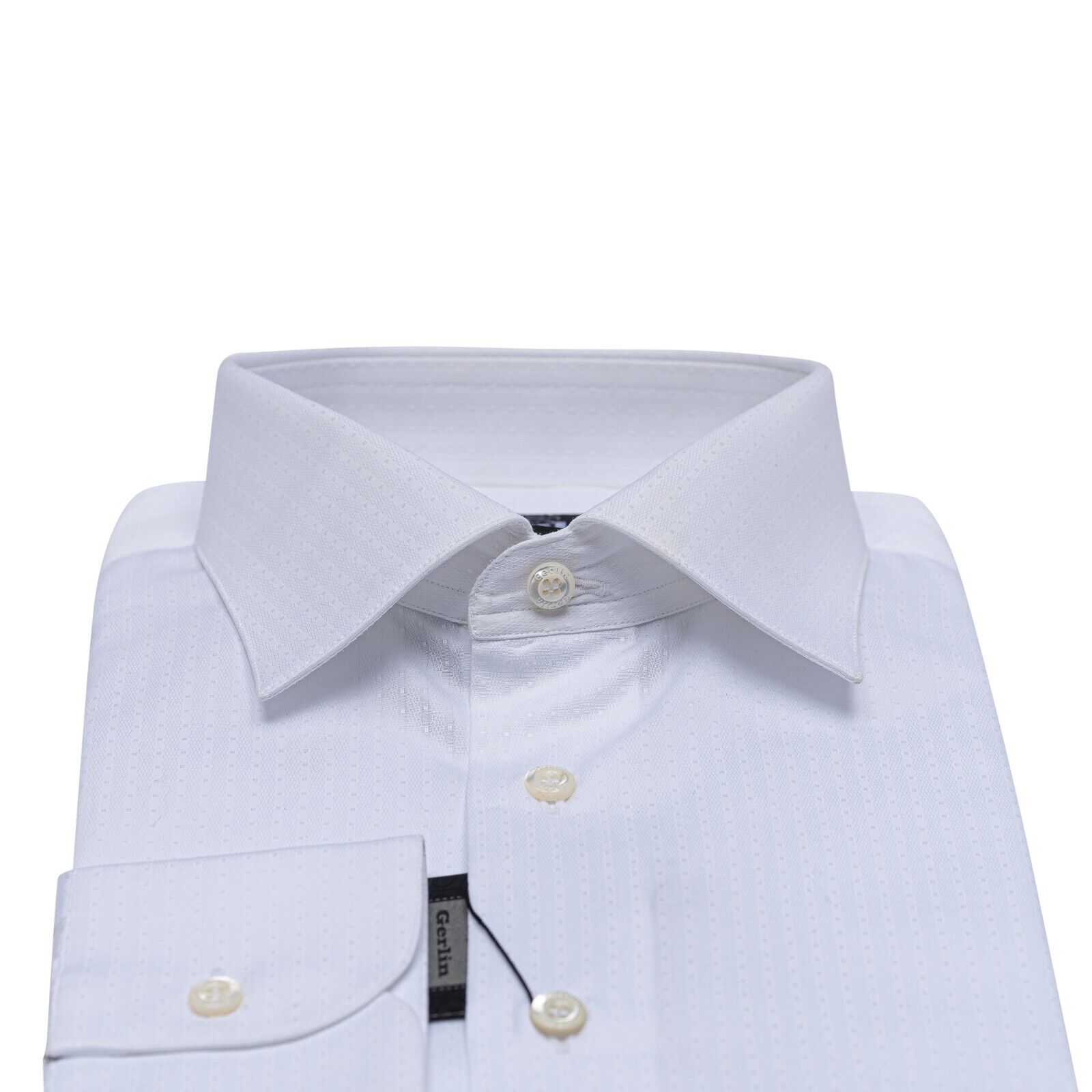 690$ LUXURY GERLIN Shirt White SUPRALUX ALUMO Cotton 16 - 41 4AV BIJAN