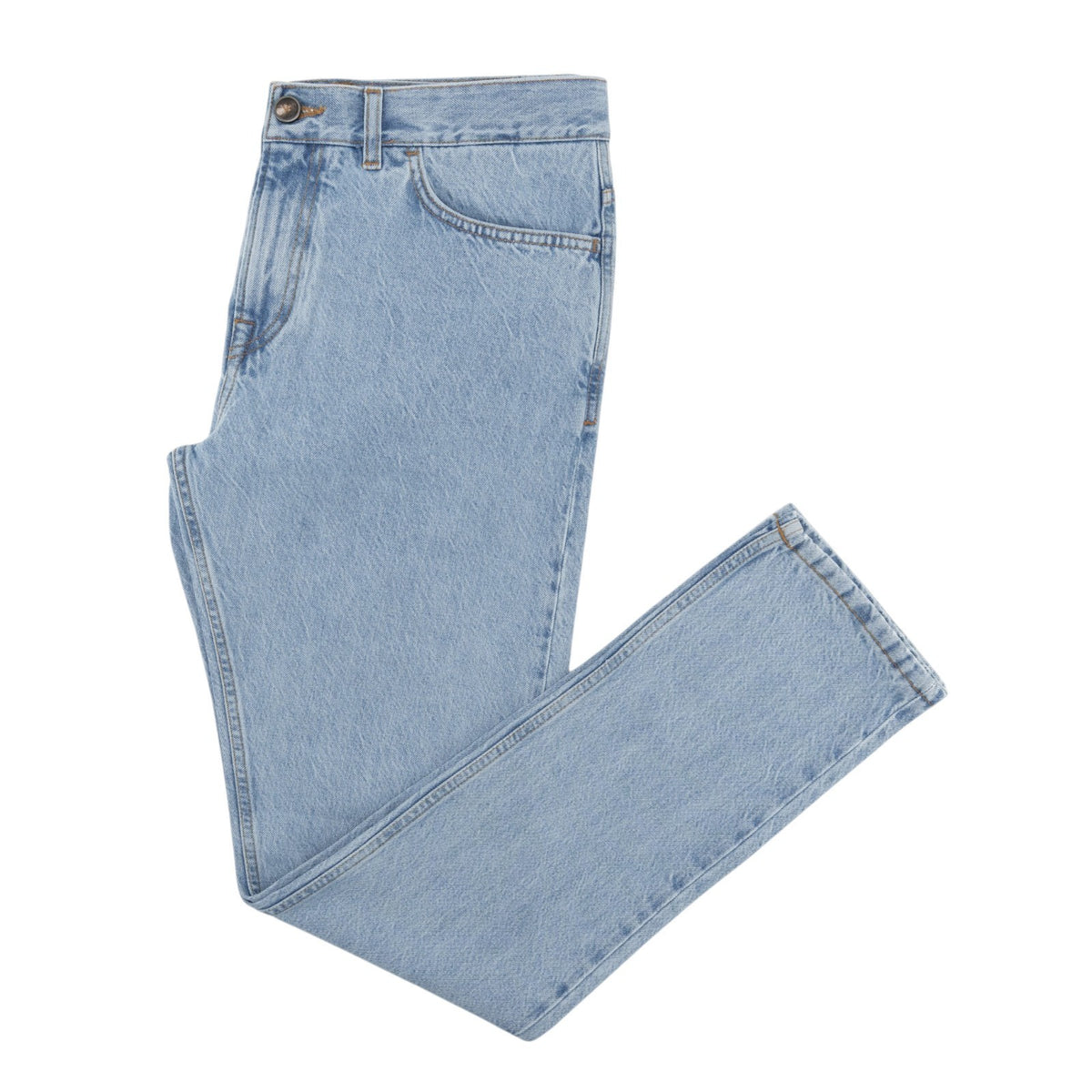 735$ ISAIA Light Blue Denim Jeans 5 Pocket Pant Cotton Slim Fit 34 US / 50 EU