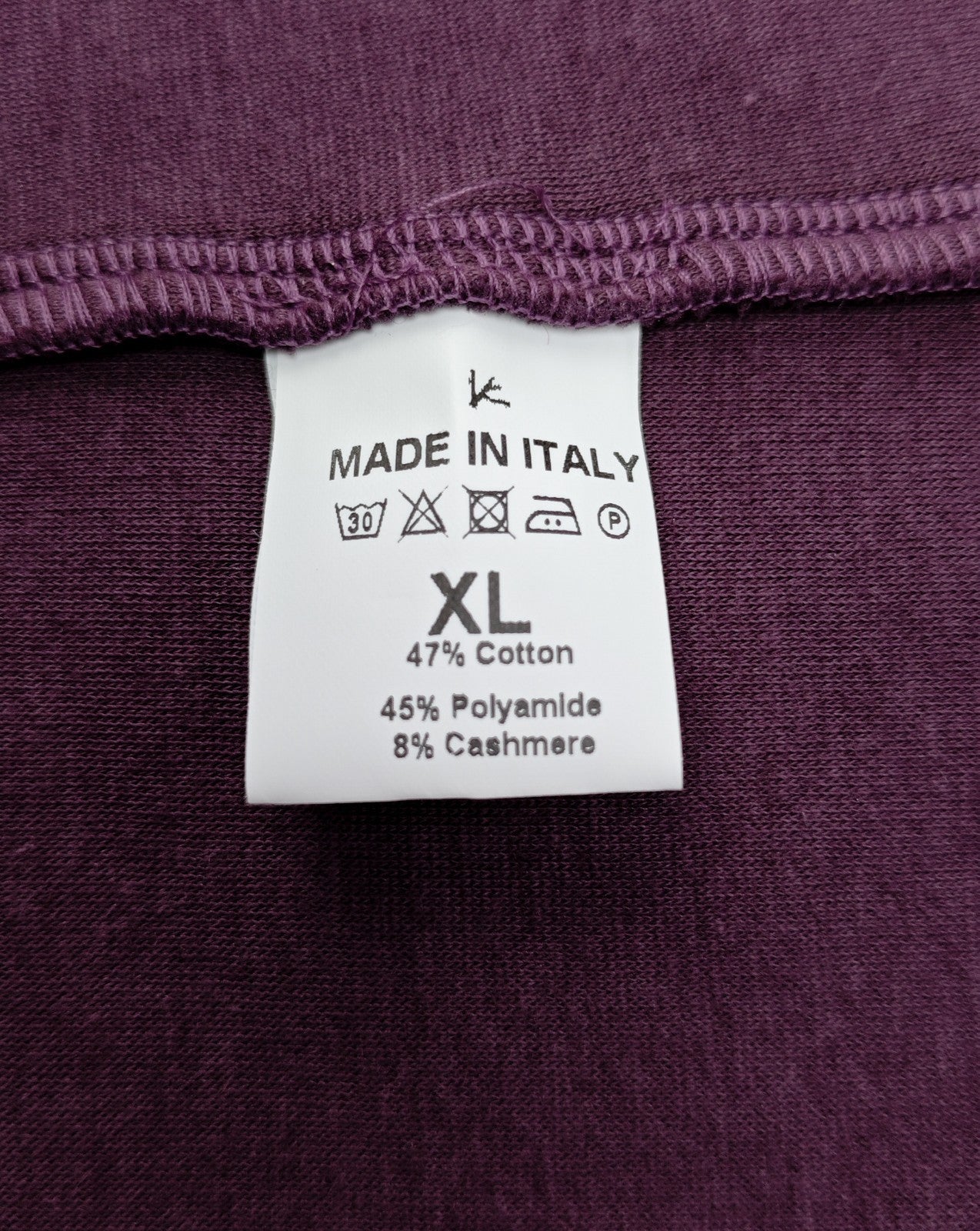 $1850 ISAIA NAPOLI Purple Zip Track Jacket Jogging Jersey Cotton - Cashmere