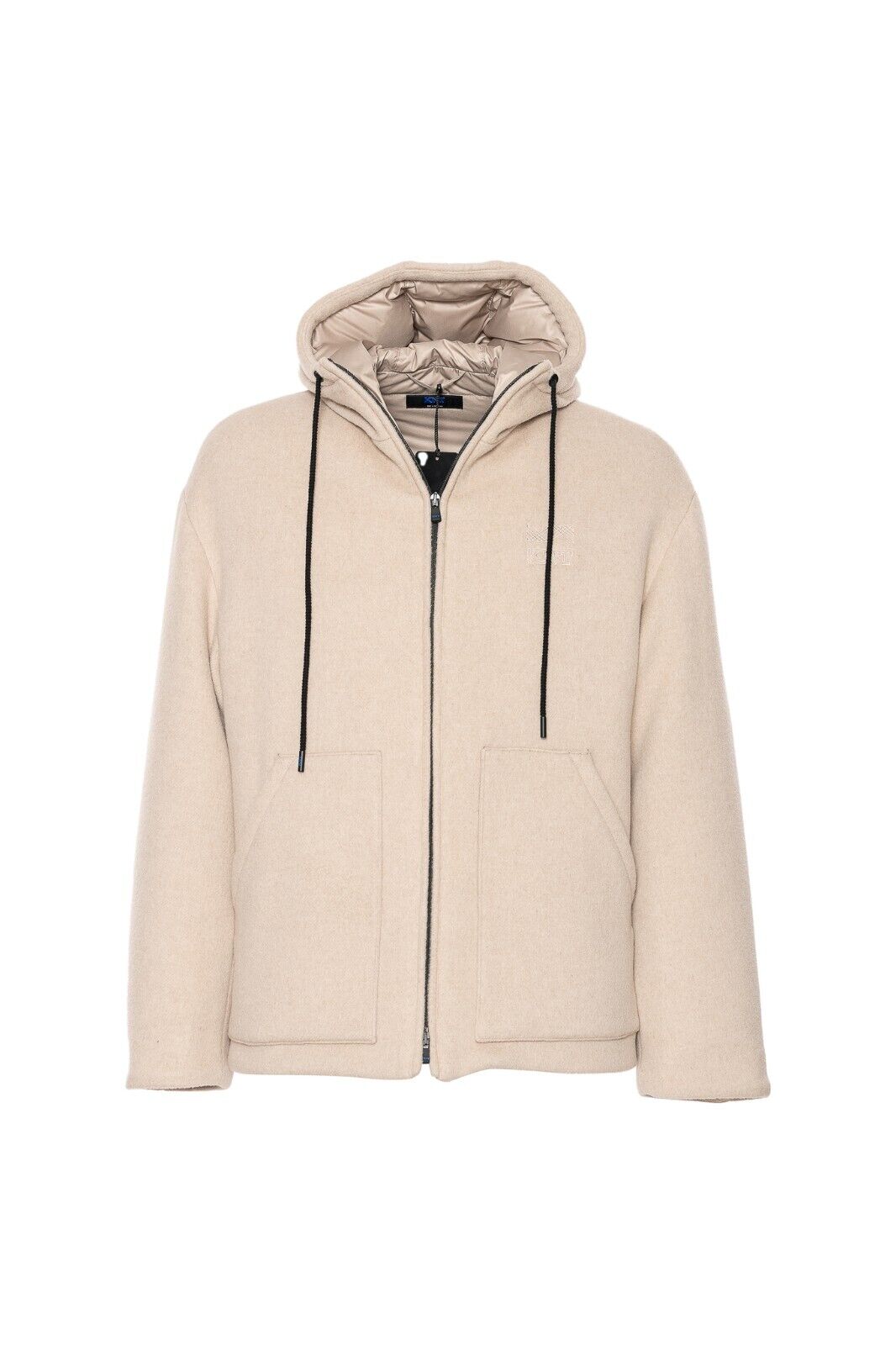 $2800 KITON KNT Ivory Puffer Goose Down Jacket Wool / Cashmere 38 US / 48 EU