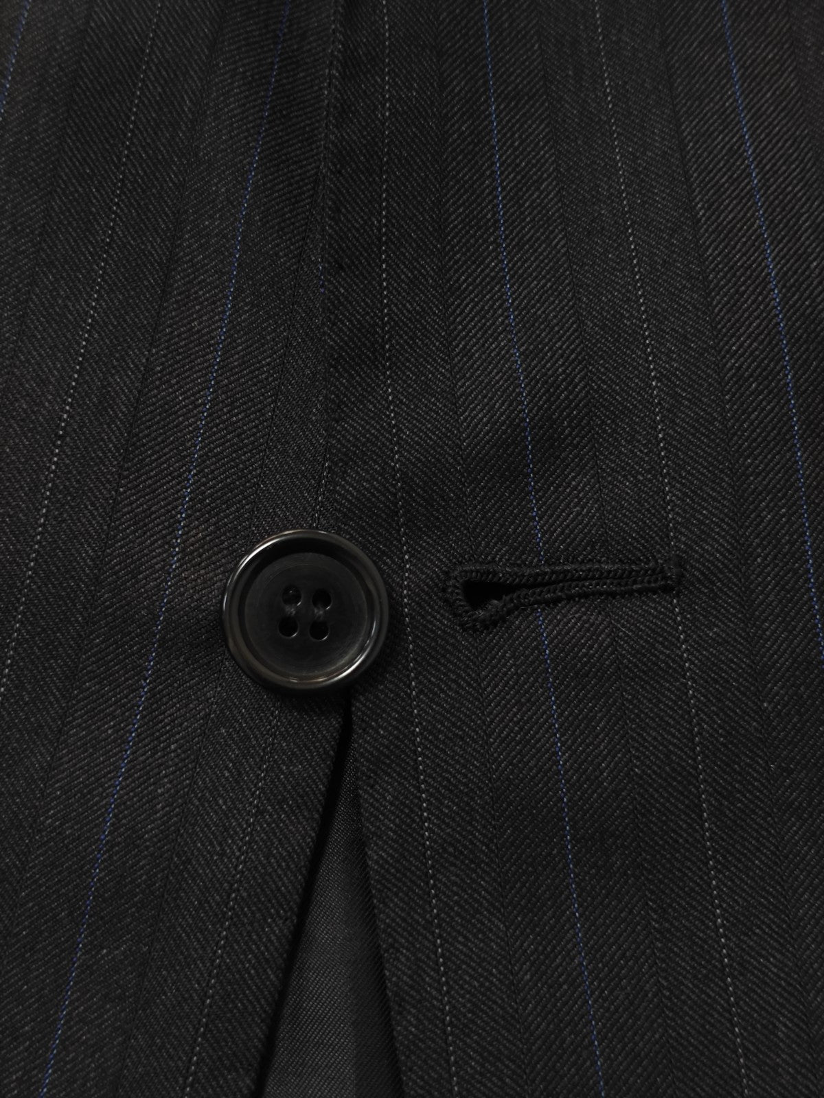 $4950 KITON NAPOLI Dark Gray Striped Handmade Suit Wool 44 US / 54 EU
