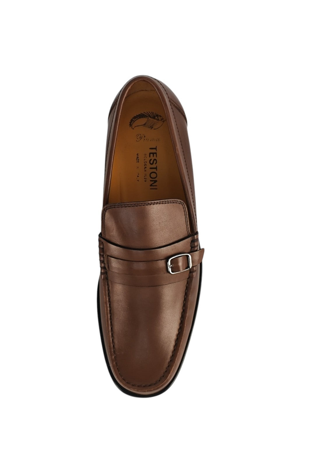 1250$ TESTONI "Bracciano" Chestnut Loafer Shoes Top Calf 8 UK / 9 US / 42 IT