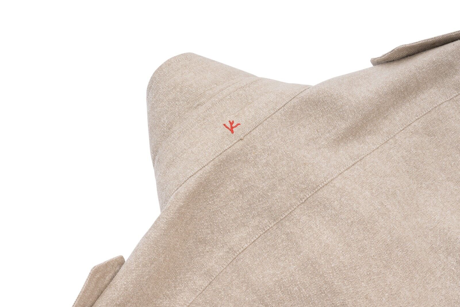 $3900 ISAIA NAPOLI Beige Hand-Sewn Safari Jacket Coat Cotton Size XS