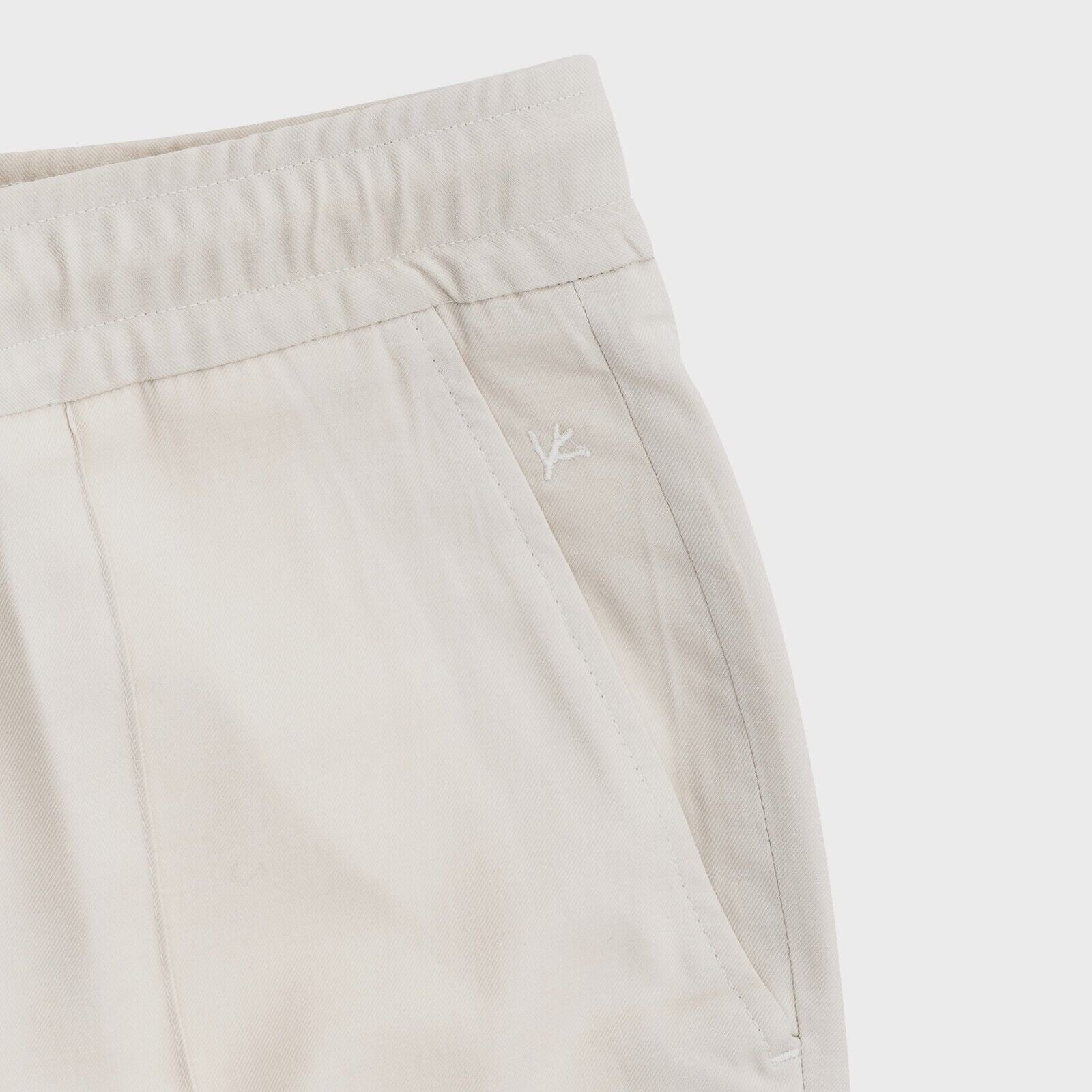 1100$ ISAIA NAPOLI Ivory Drawstring Trousers Sport Pant Wool / Cotton