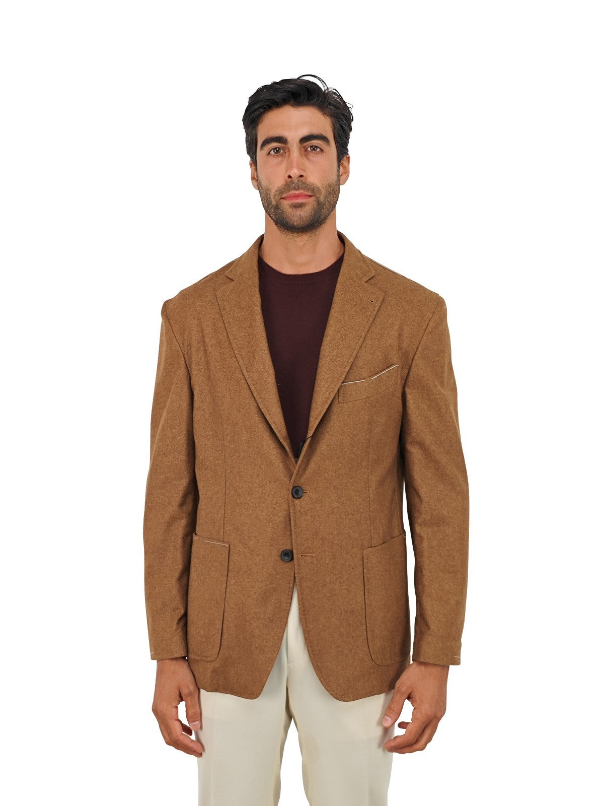 $2200 RUBINACCI NAPOLI Brown Jacket Sport Coat 100% Soft Cashmere 44 US / 54 EU