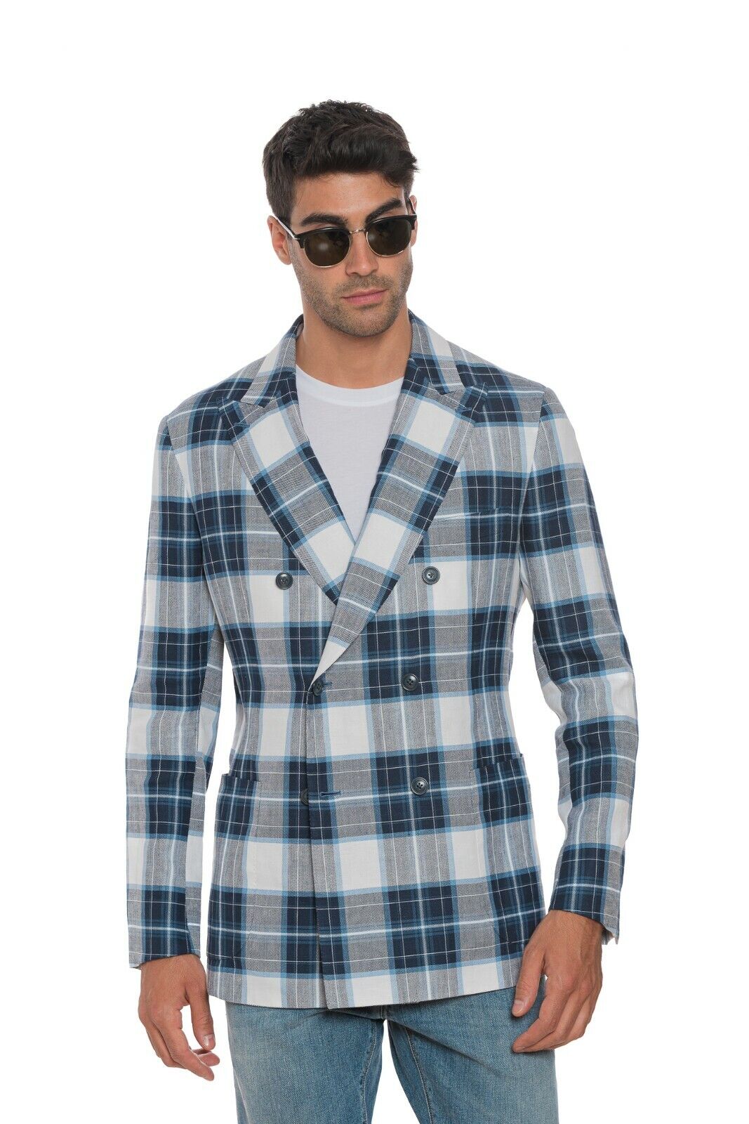 2150$ BELVEST Double Breasted Jacket Linen Cotton 42US / 52US  7R JACKETINTHEBOX