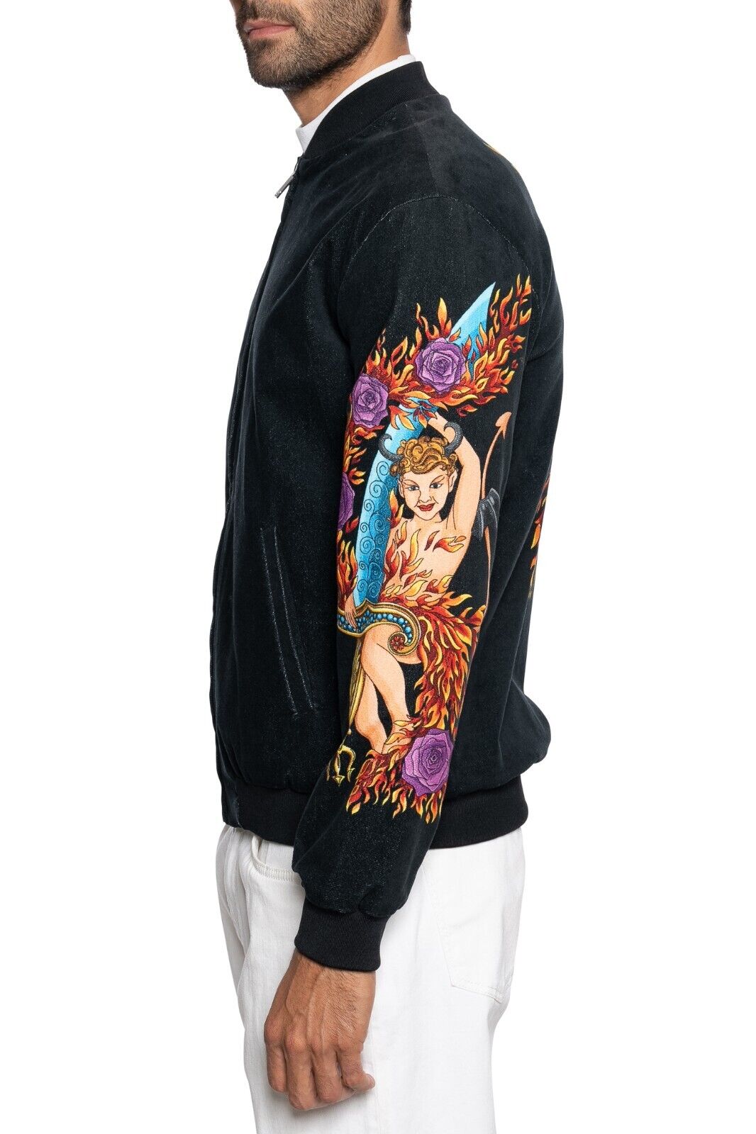 2000$ ITALO FERRETTI Bomber Jacket Cotton & Lining in 100% Silk 40 US / 50 EU