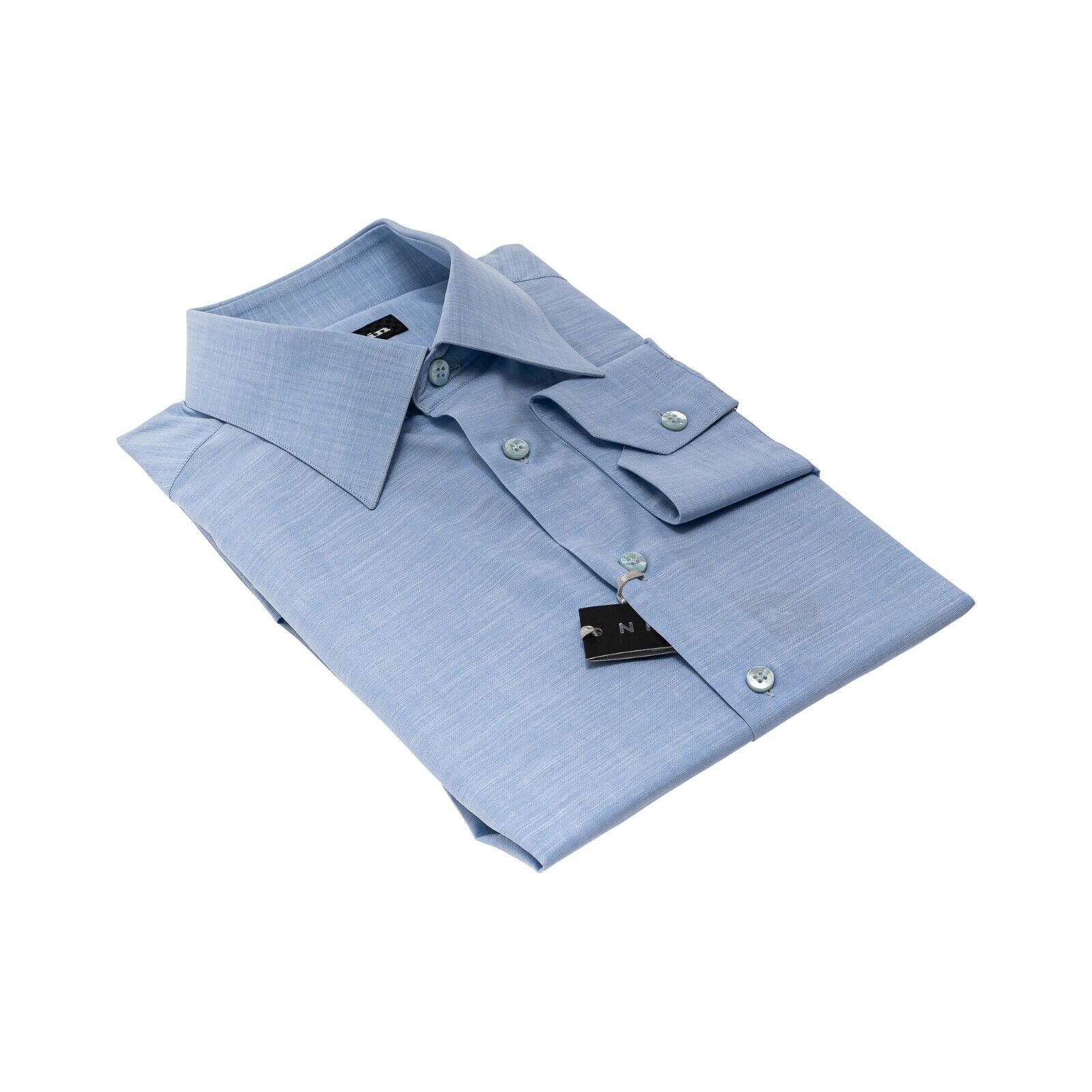 690$ LUXURY GERLIN Shirt Light Blue Fine Cotton 16 - 41 7R BIJAN