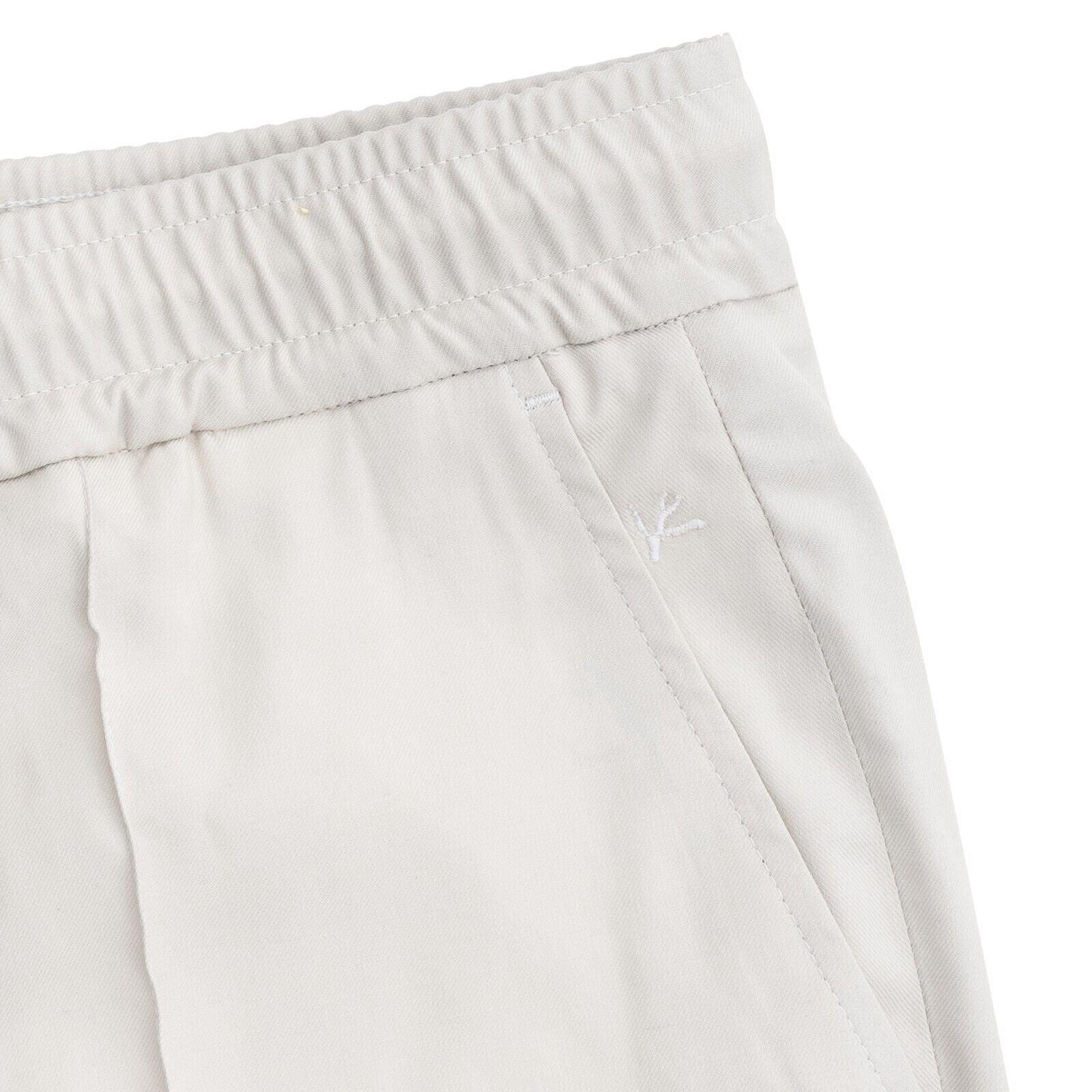 1100$ ISAIA NAPOLI "Iconico" Ice Drawstring Trousers Sport Pant Wool / Cotton