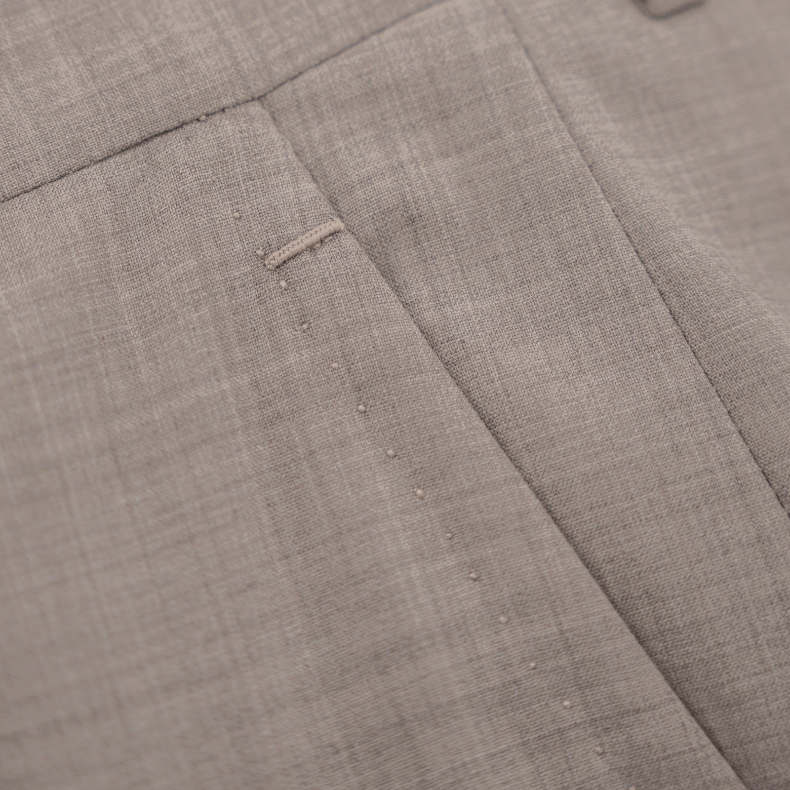 1550$ ISAIA Hand-Sewn Tapered Dress Pant Fine Wool Solid Beige 30 US / 46 EU 8R