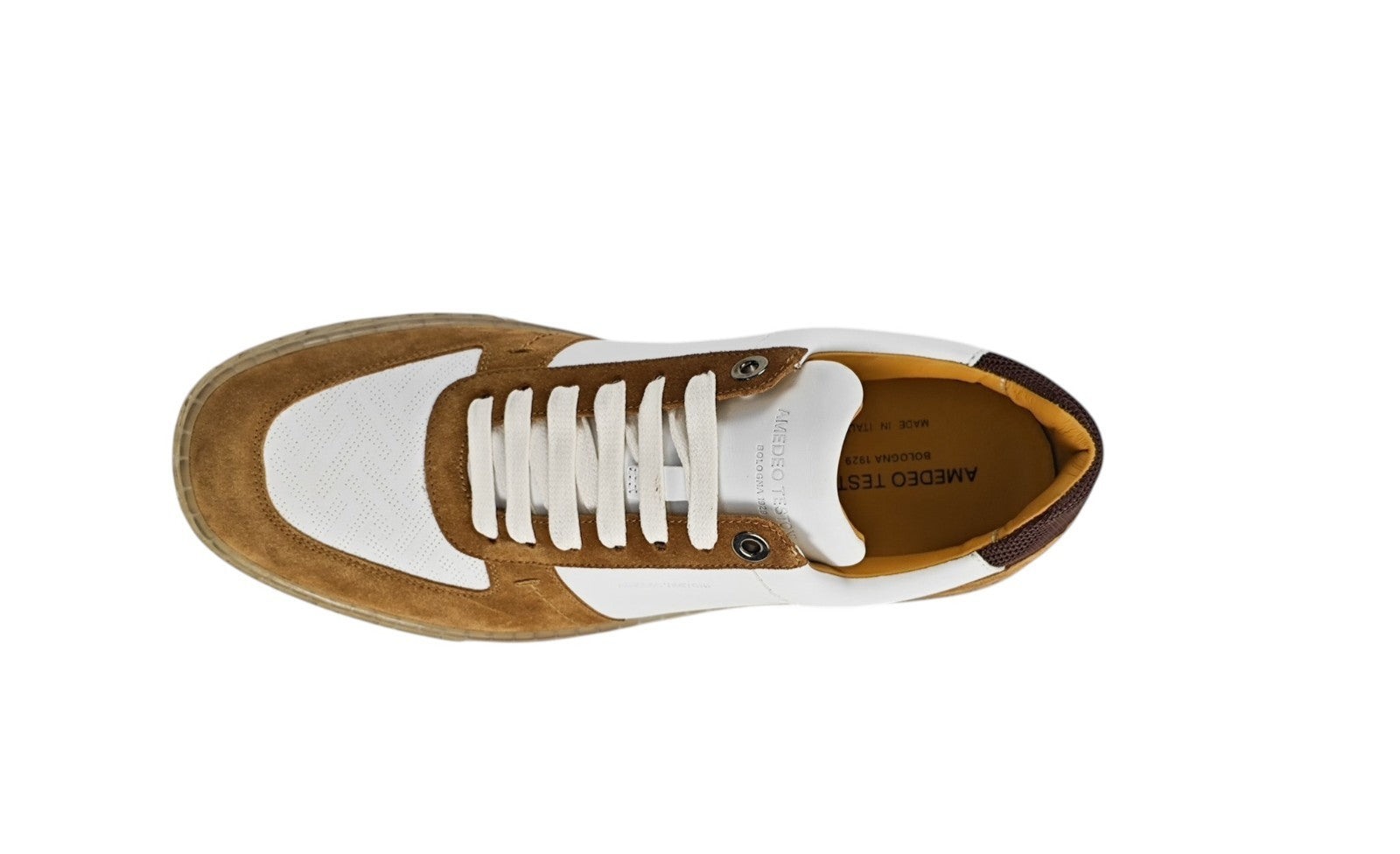 850$ TESTONI "Ravenna" Sneaker Calf + Suede Interlock 8 UK / 9 US / 42 IT
