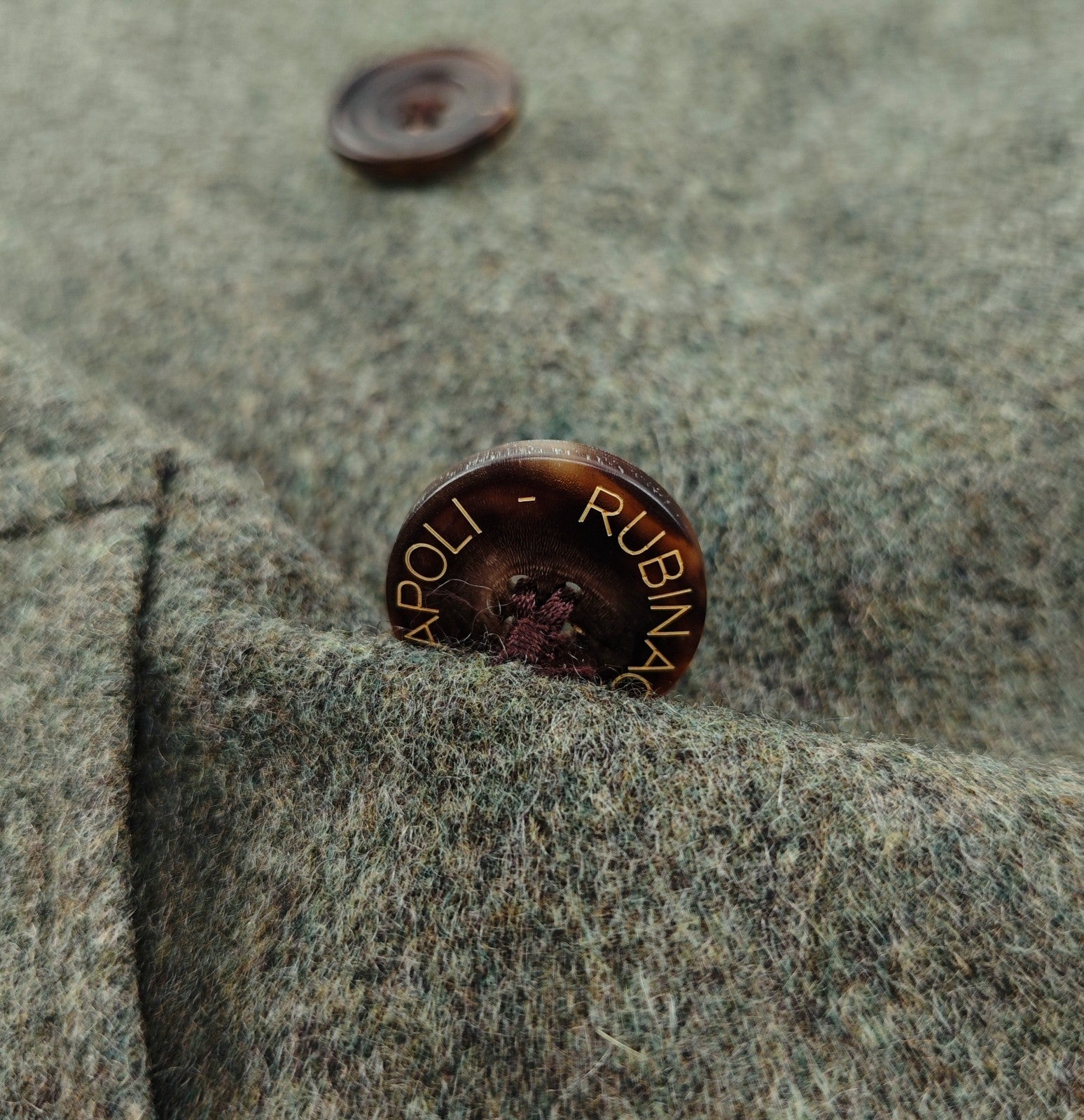 $3600 RUBINACCI "Ulster" Green Double Breasted Coat 100% Cashmere 38 US / 48 EU