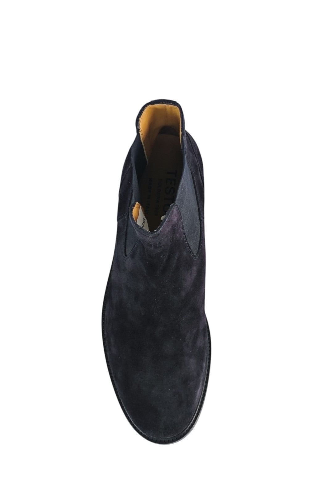 1350$ TESTONI "Vietri" Blue Chelsea Boot Shoes Eco Suede 8 UK / 9 US / 42 IT