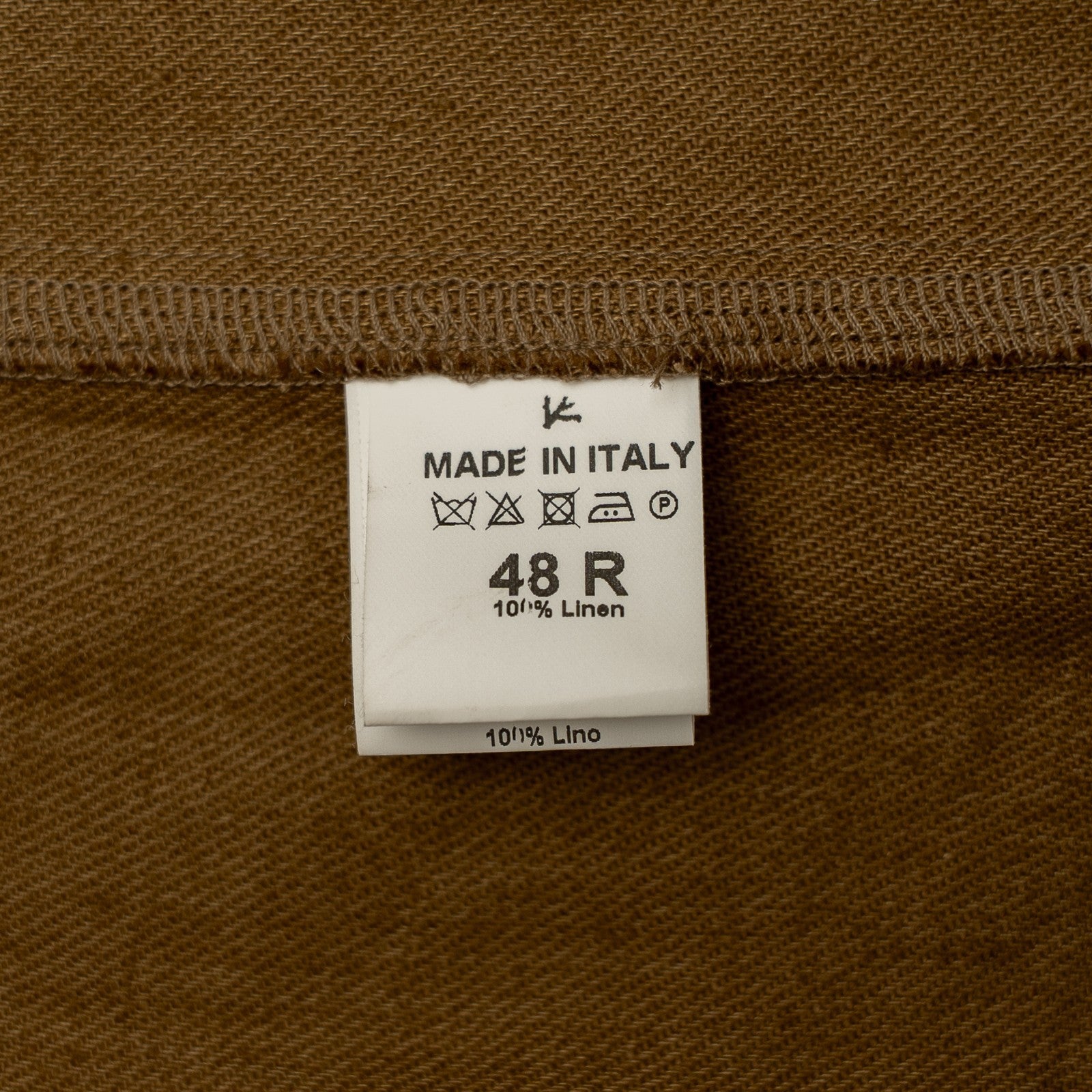 $2800 ISAIA NAPOLI Tobacco Hand-Sewn Safari Jacket 100% Linen 38 US / 48 EU