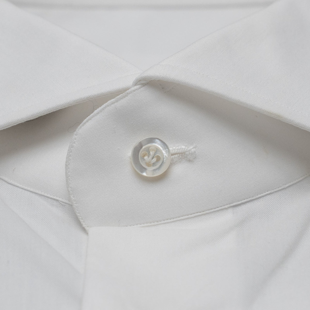 750$ ISAIA NAPOLI "Mix" Dress Shirt French Cuffs White Fine Cotton 17.5 - 44