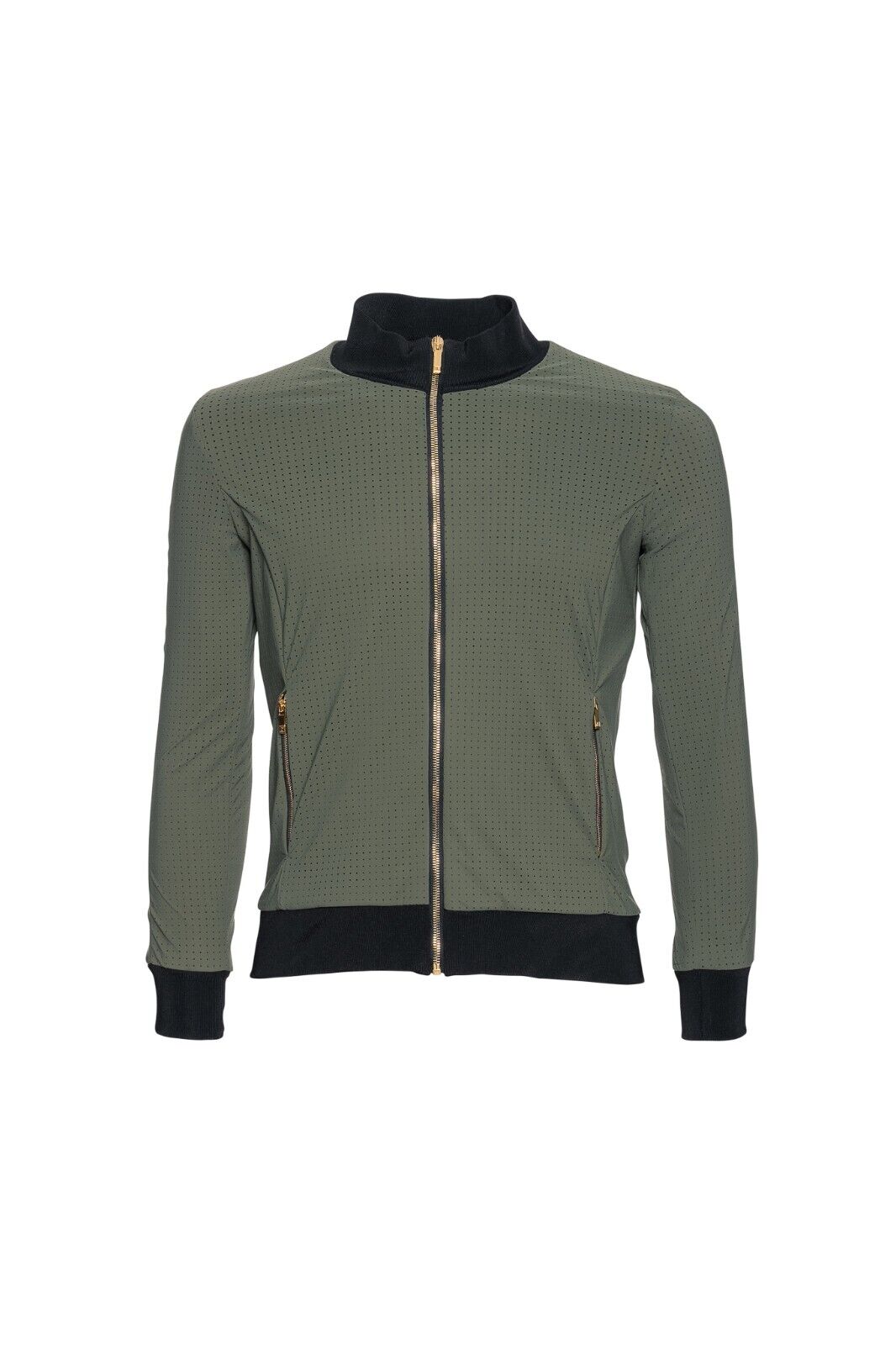 2500$ ITALO FERRETTI Tracksuit Jogging Suit Green 100% Lining Silk Satin 42 IT