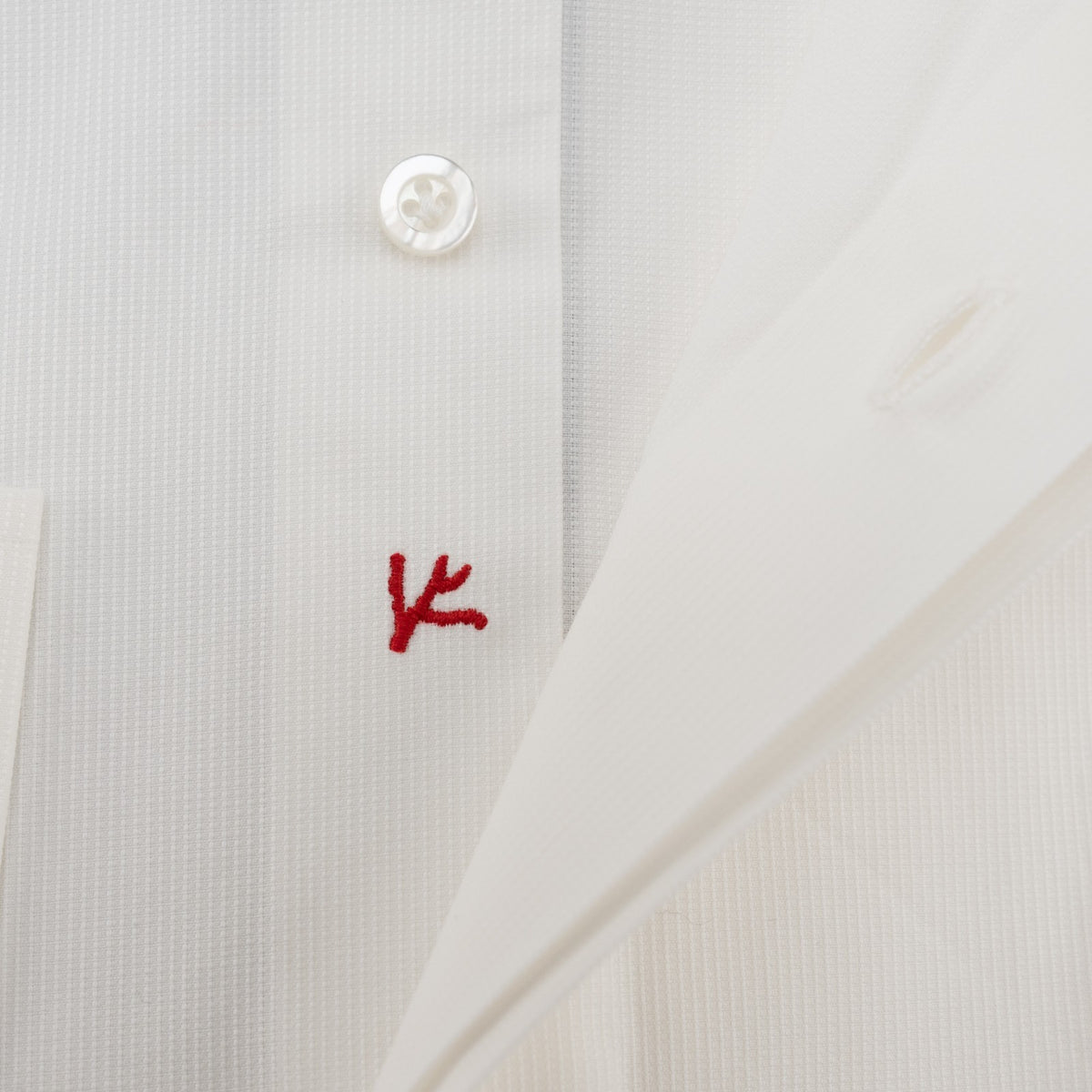 750$ ISAIA "Mix" Dress Shirt French Cuffs Hand-Sewn White Oxford Cotton 18 - 45