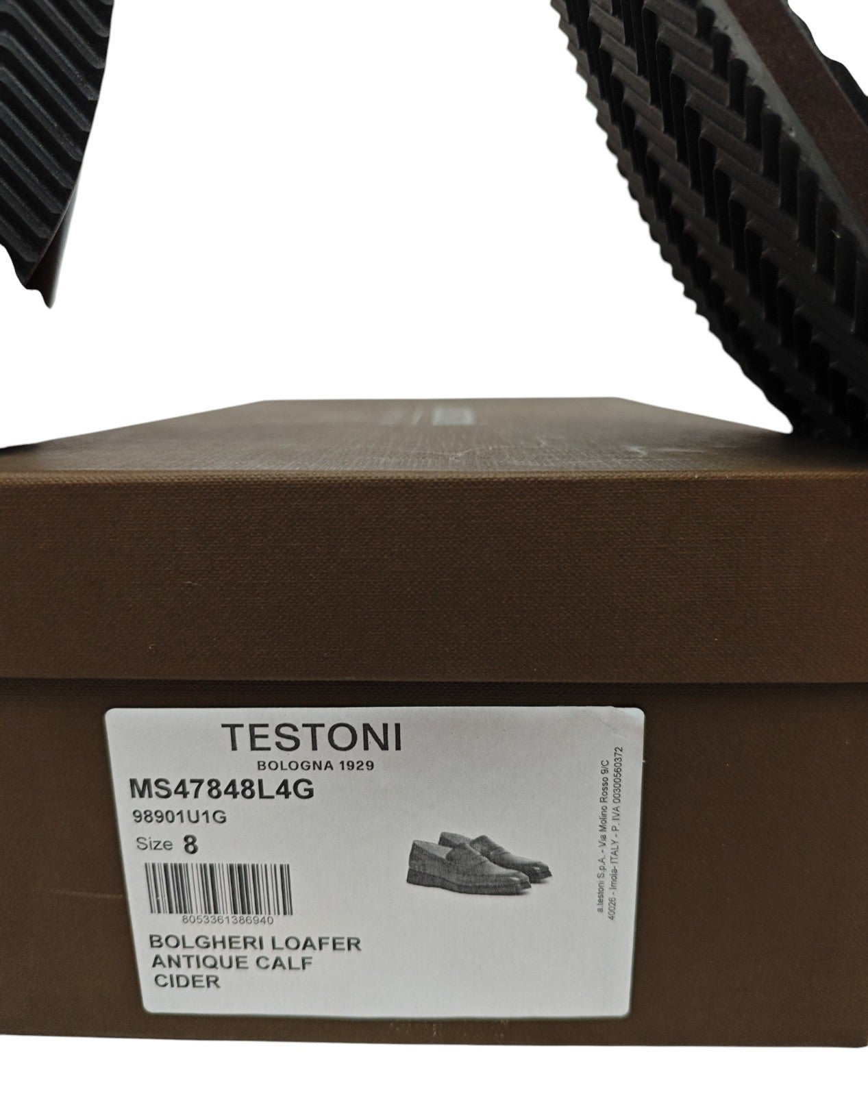 $1200 TESTONI BOLOGNA "Bolgheri" Loafer Shoes Shaded Calf Cider Brown