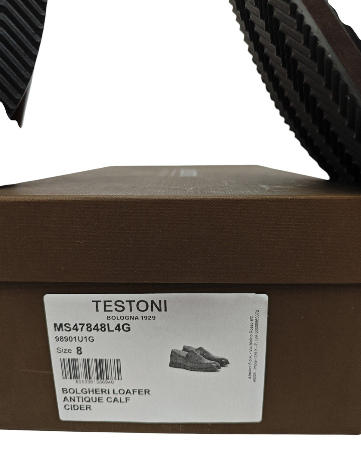 $1200 TESTONI BOLOGNA "Bolgheri" Loafer Shoes Shaded Calf Cider Brown